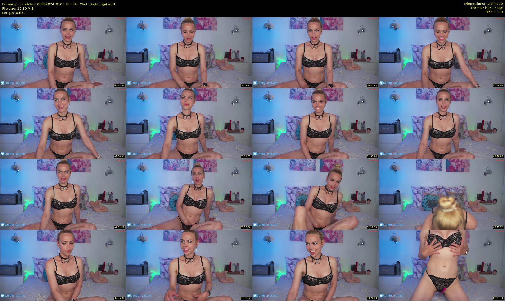 candylisa — 4 minute Chaturbate female cam show recording, 720p, Aug 9, 2024