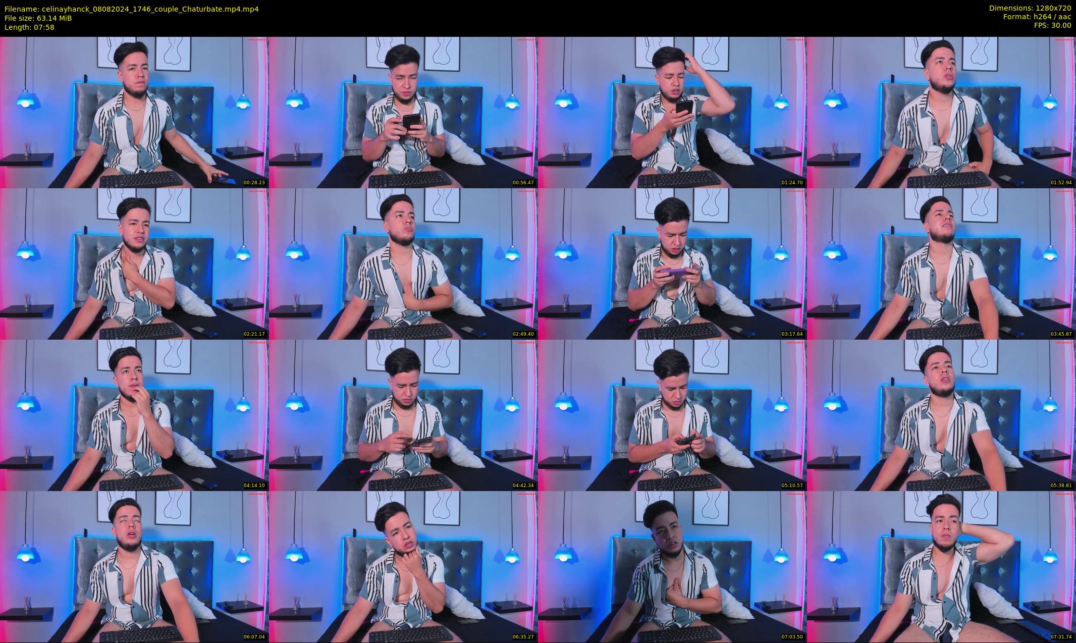 celinayhanck — 8 minute Chaturbate couple cam show recording, 720p, Aug 8, 2024