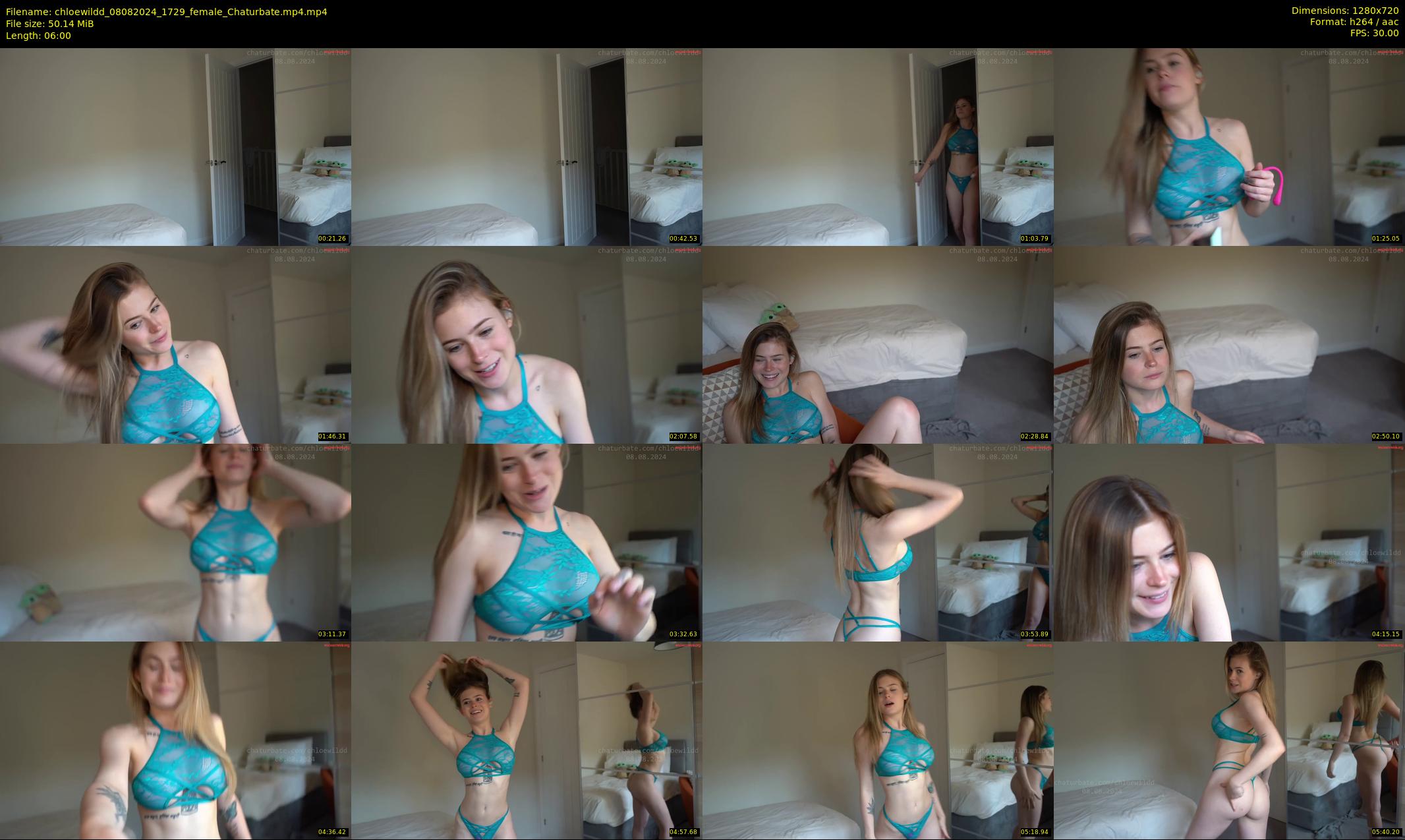 chloewildd — 6 minute Chaturbate female cam show recording, 720p, Aug 8, 2024