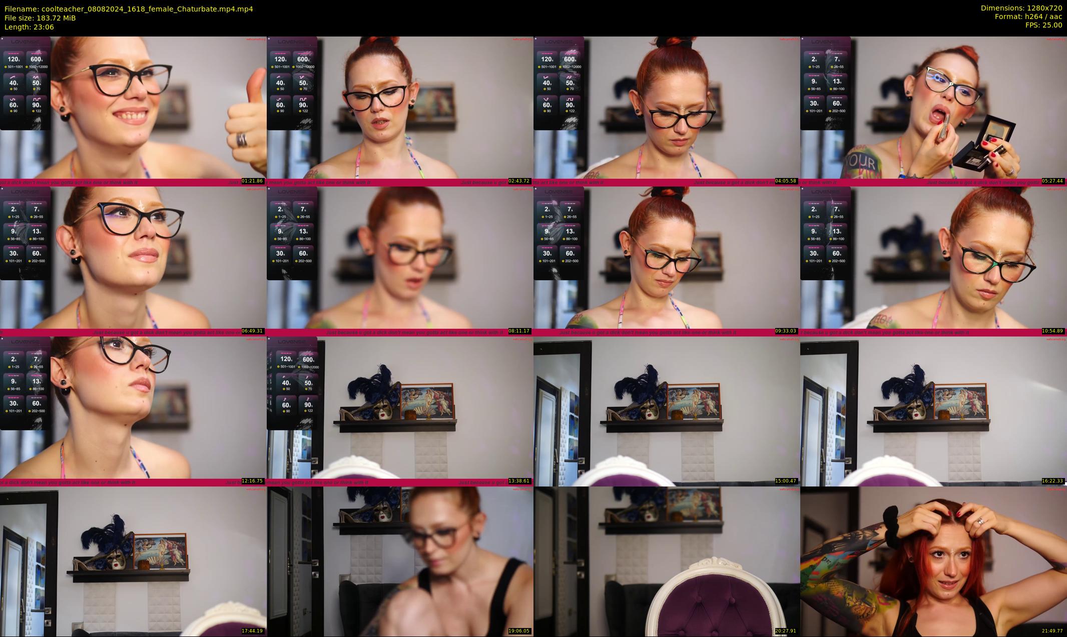 coolteacher — 24 minute Chaturbate female cam show recording, 720p, Aug 8, 2024