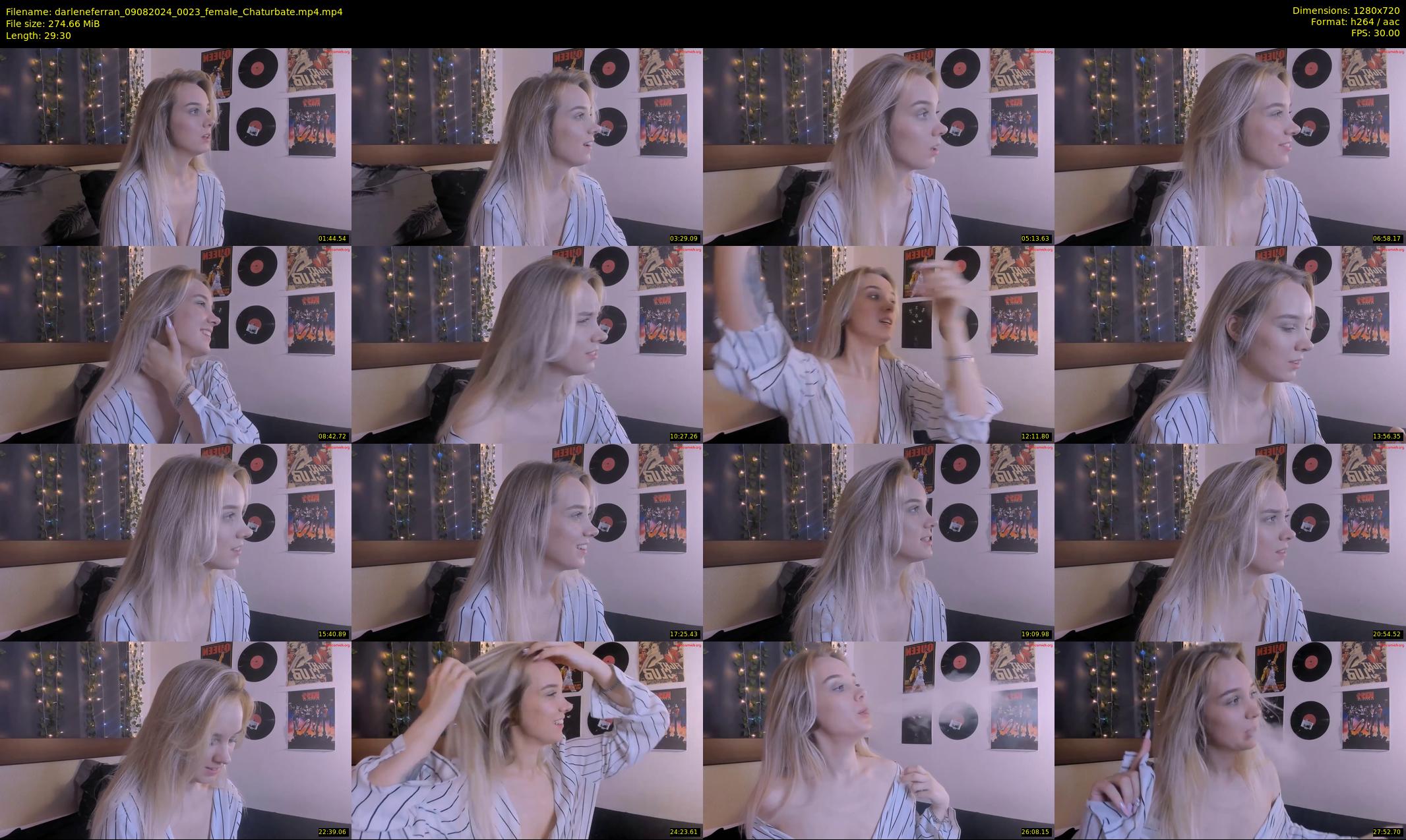 darleneferran — 30 minute Chaturbate female cam show recording, 720p, Aug 9, 2024