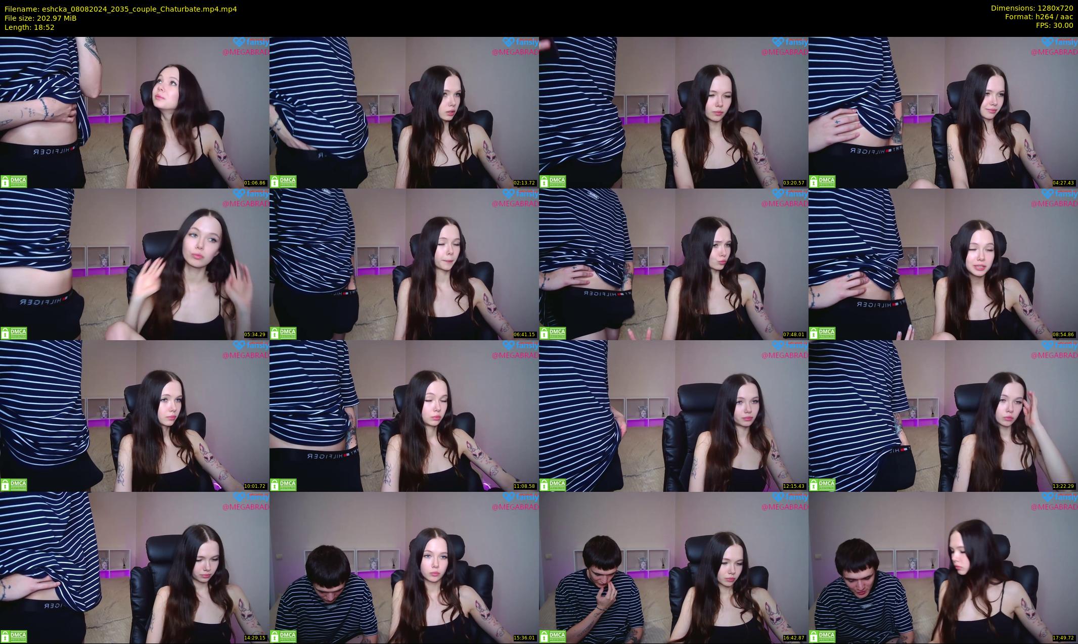 eshcka — 19 minute Chaturbate couple cam show recording, 720p, Aug 8, 2024
