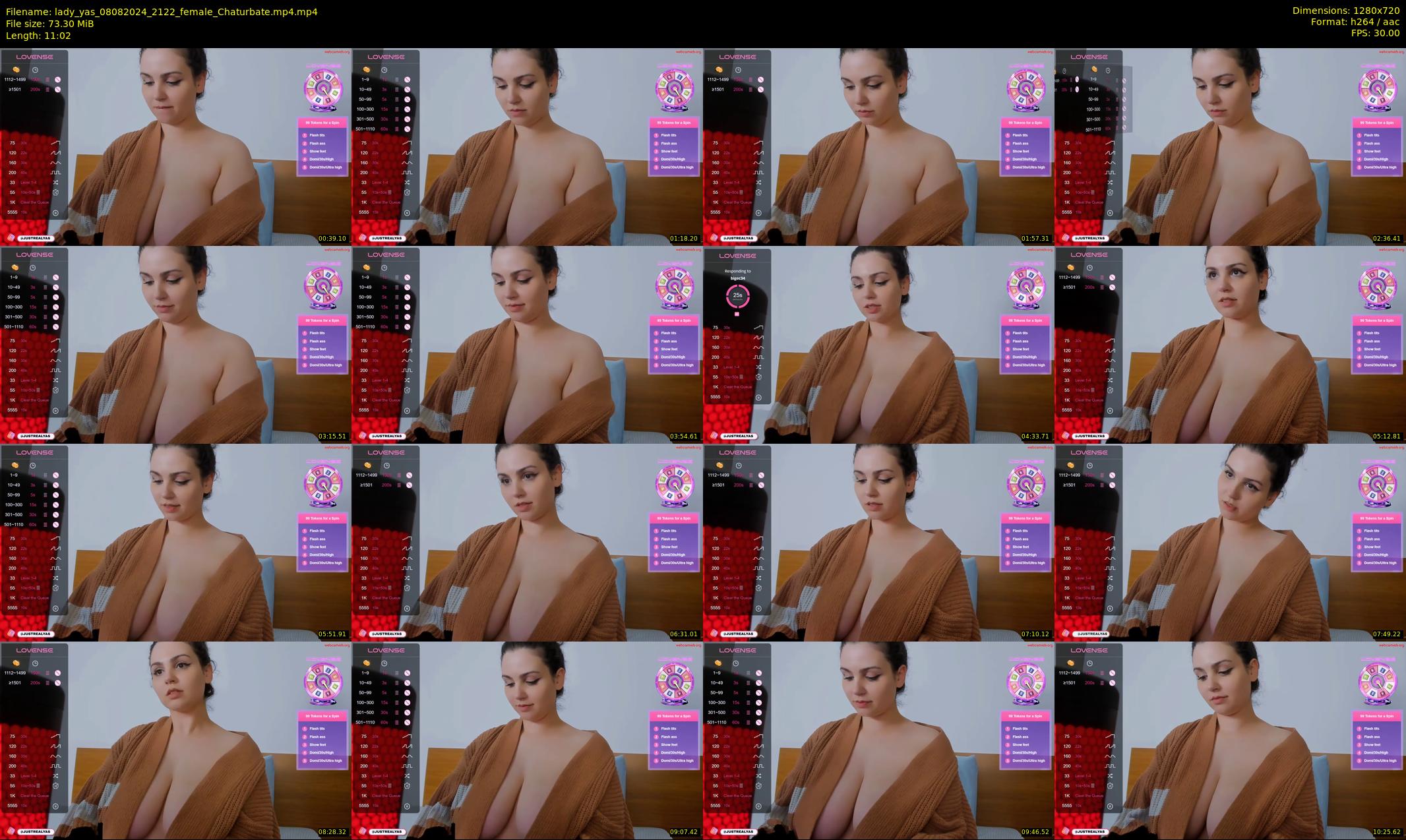 lady_yas — 12 minute Chaturbate female cam show recording, 720p, Aug 8, 2024
