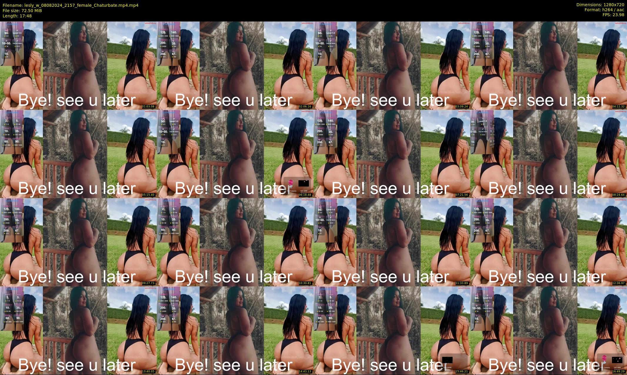 lesly_w — 18 minute Chaturbate female cam show recording, 720p, Aug 8, 2024