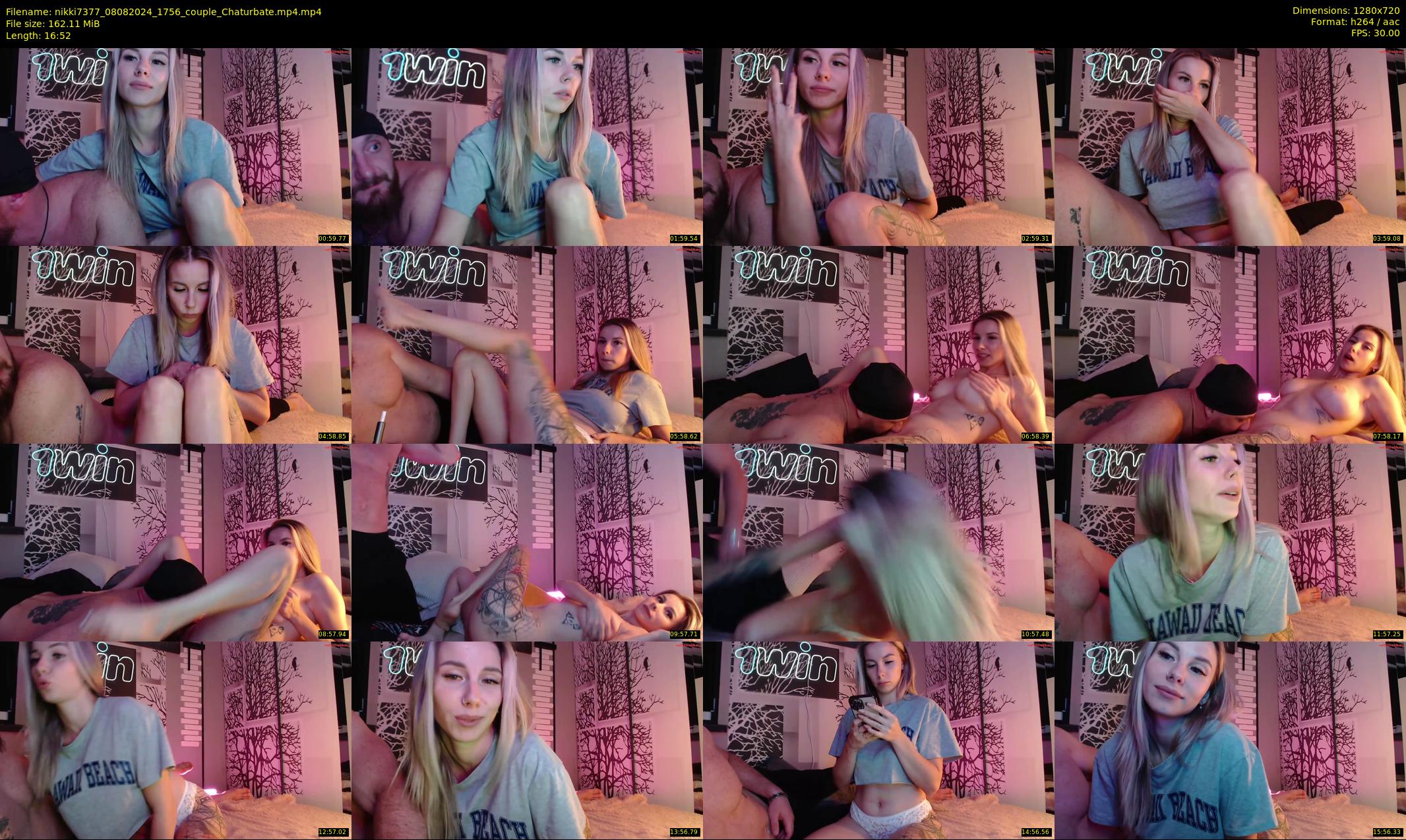 nikki7377 — 17 minute Chaturbate couple cam show recording, 720p, Aug 8, 2024