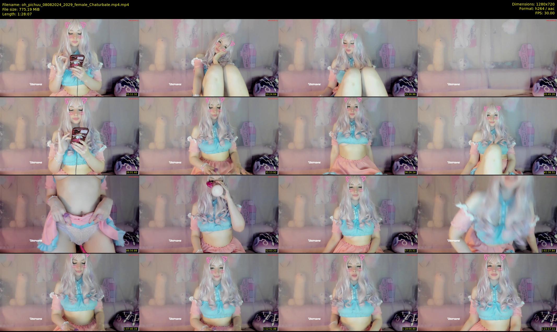 oh_pichuu — 89 minute Chaturbate female cam show recording, 720p, Aug 8, 2024