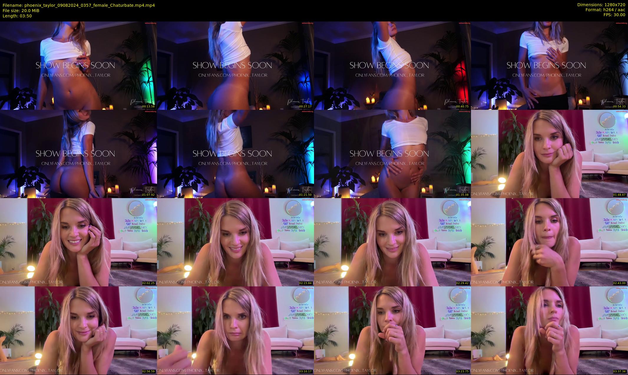 phoenix_taylor — 4 minute Chaturbate female cam show recording, 720p, Aug 9, 2024