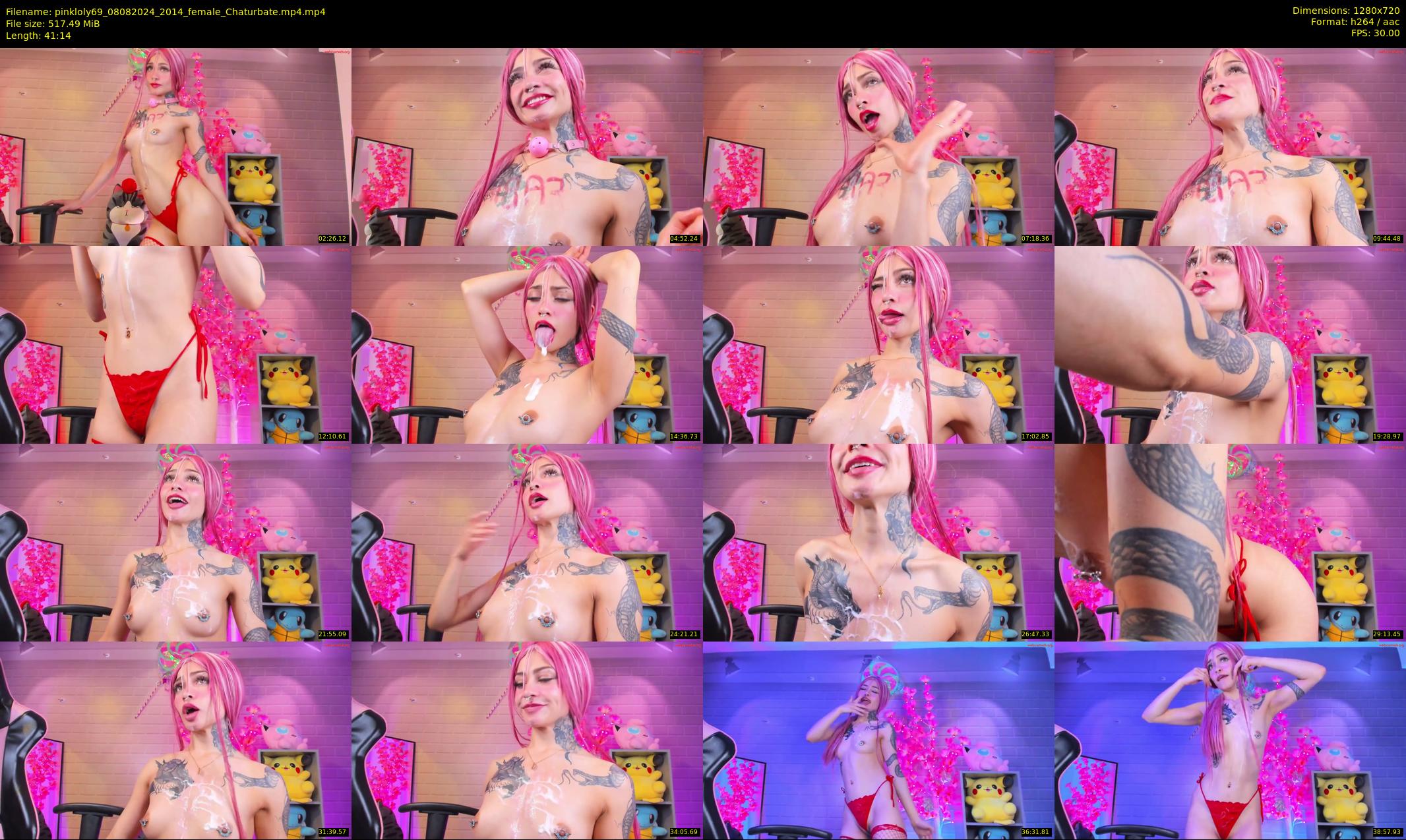 pinkloly69 — 42 minute Chaturbate female cam show recording, 720p, Aug 8, 2024