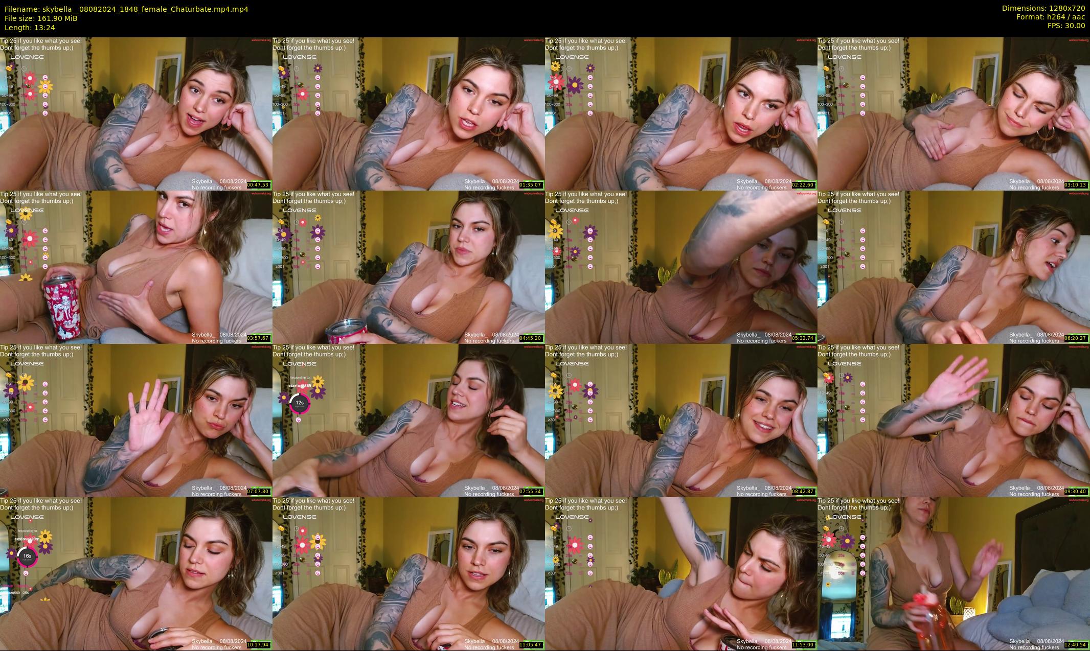 skybella_ — 14 minute Chaturbate female cam show recording, 720p, Aug 8, 2024