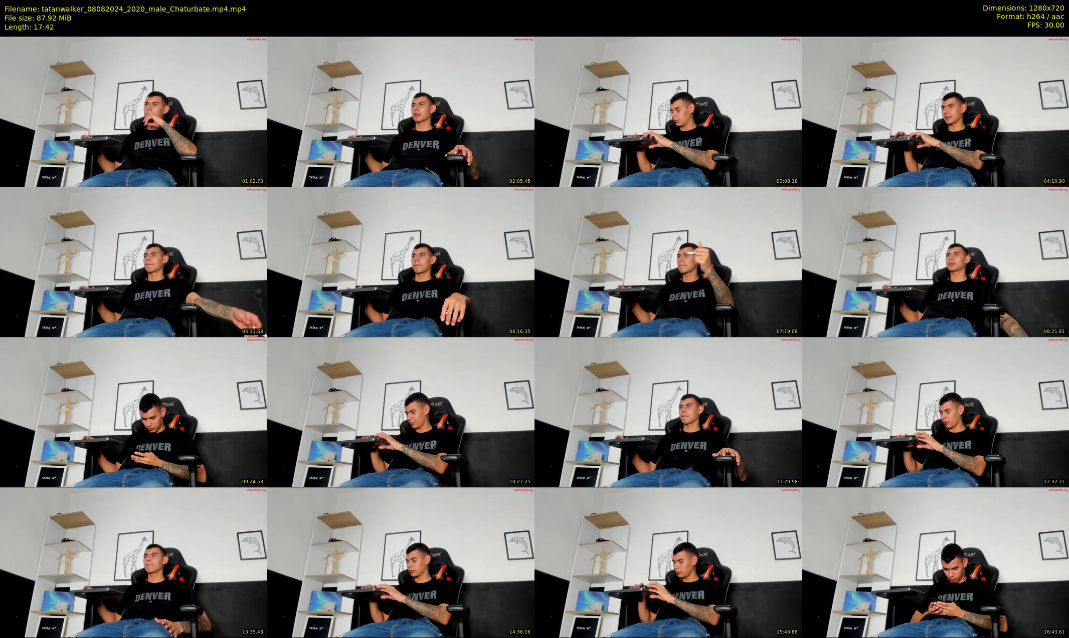 tatanwalker — 18 minute Chaturbate male cam show recording, 720p, Aug 8, 2024