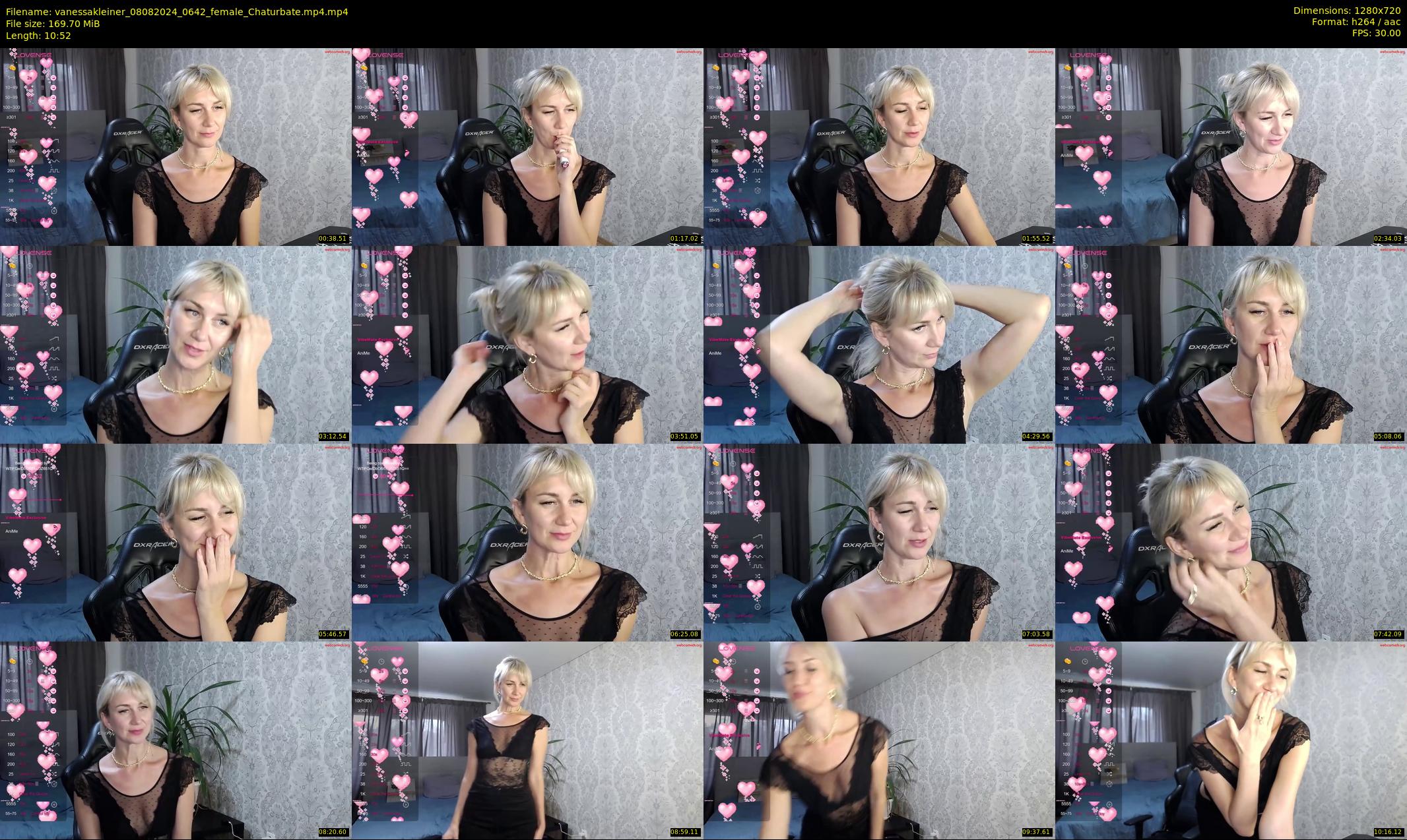 vanessakleiner — 11 minute Chaturbate female cam show recording, 720p, Aug 8, 2024