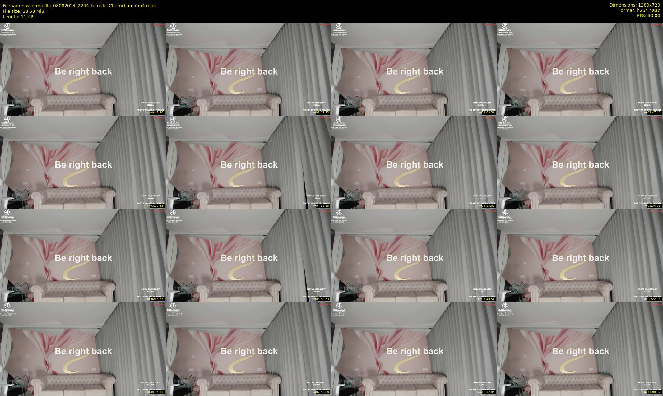 wildtequilla — 12 minute Chaturbate couple cam show recording, 720p, Aug 8, 2024