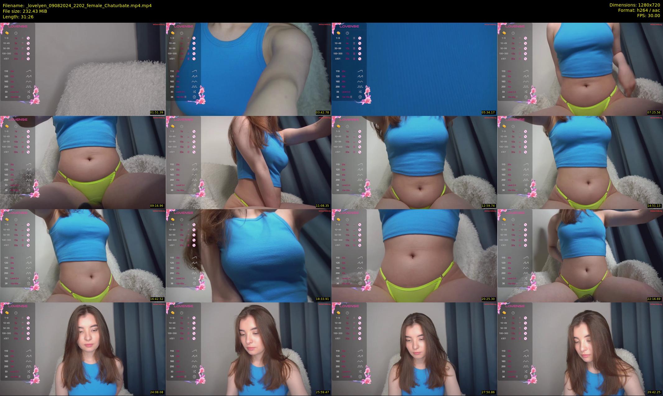 _lovelyen — 32 minute Chaturbate female cam show recording, 720p, Aug 9, 2024