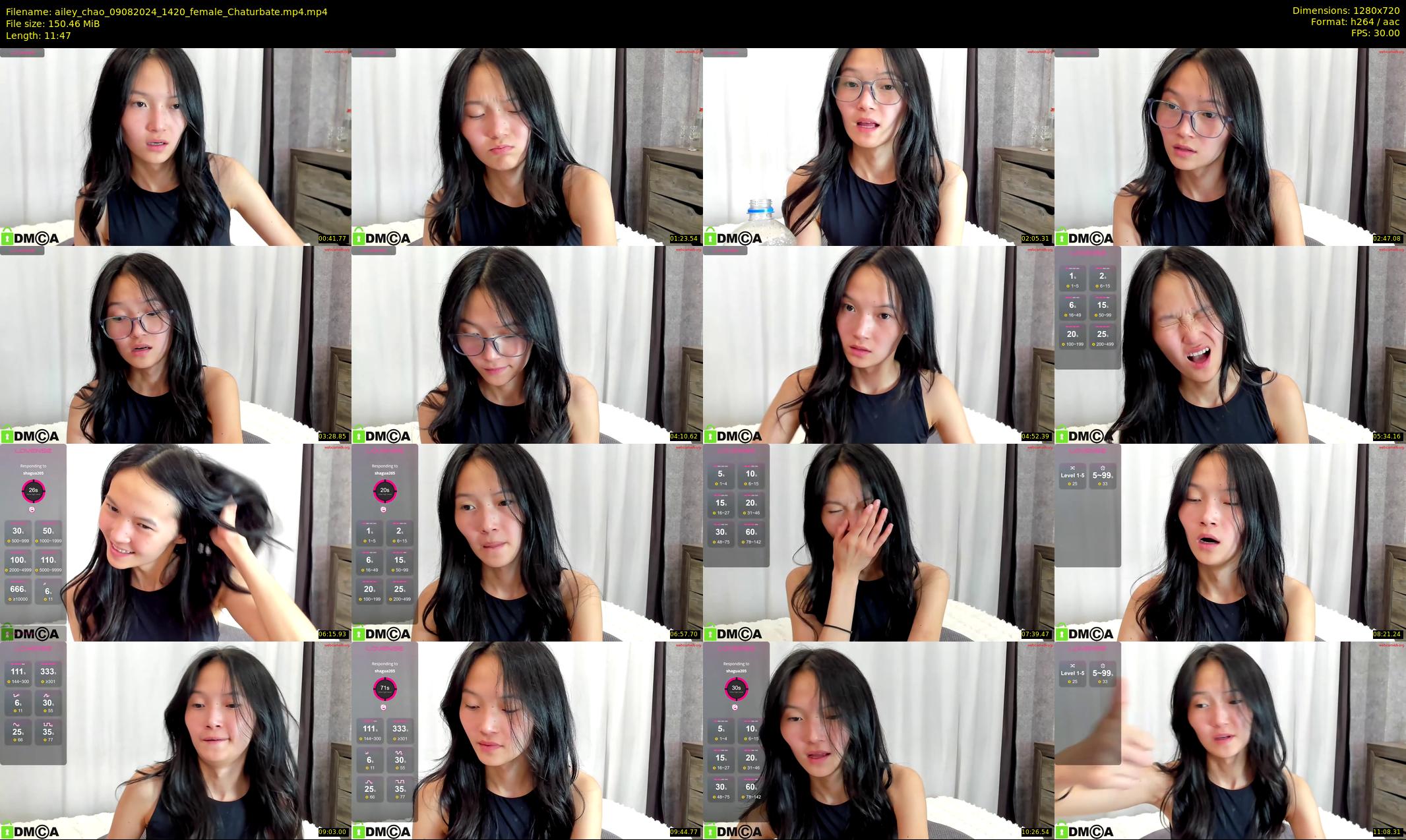 ailey_chao — 12 minute Chaturbate female cam show recording, 720p, Aug 9, 2024