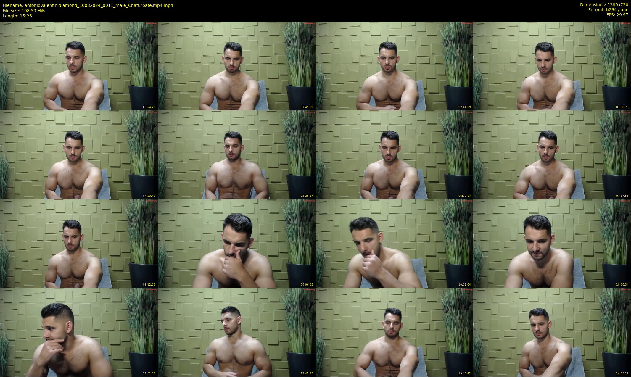 antoniovalentinidiamond — 16 minute Chaturbate male cam show recording, 720p, Aug 10, 2024