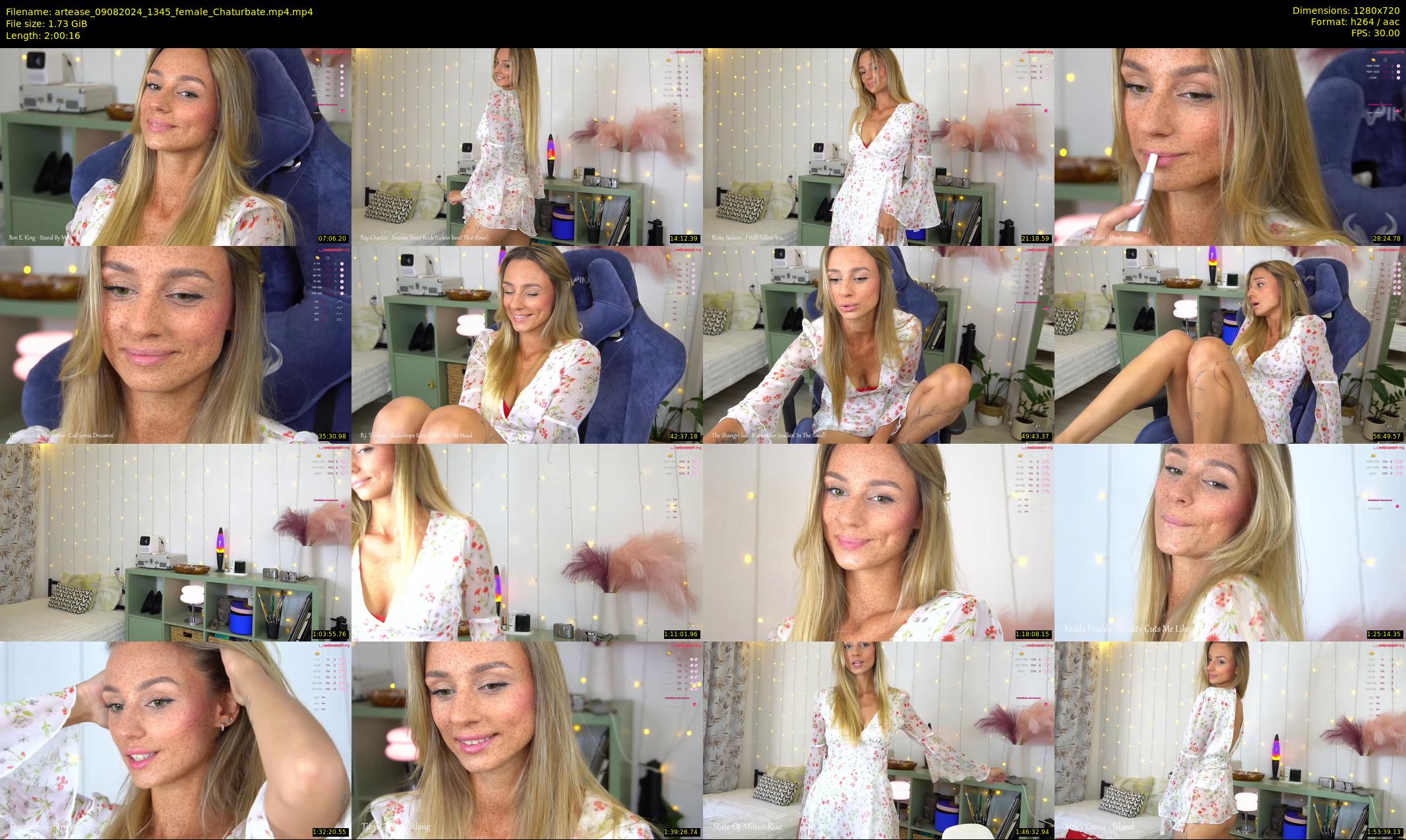 artease — 121 minute Chaturbate female cam show recording, 720p, Aug 9, 2024