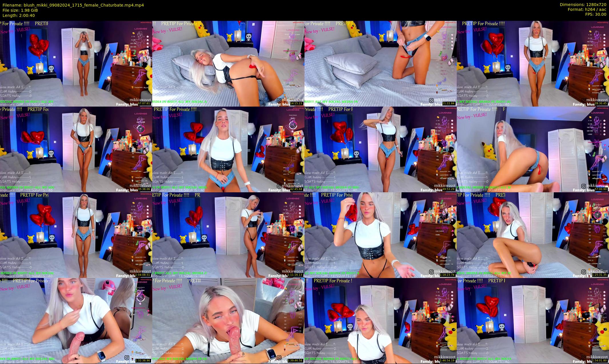 blush_mikki — 121 minute Chaturbate female cam show recording, 720p, Aug 9, 2024