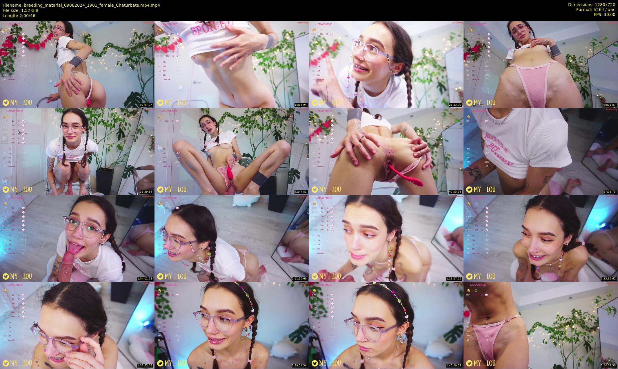 breeding_material — 121 minute Chaturbate female cam show recording, 720p, Aug 9, 2024