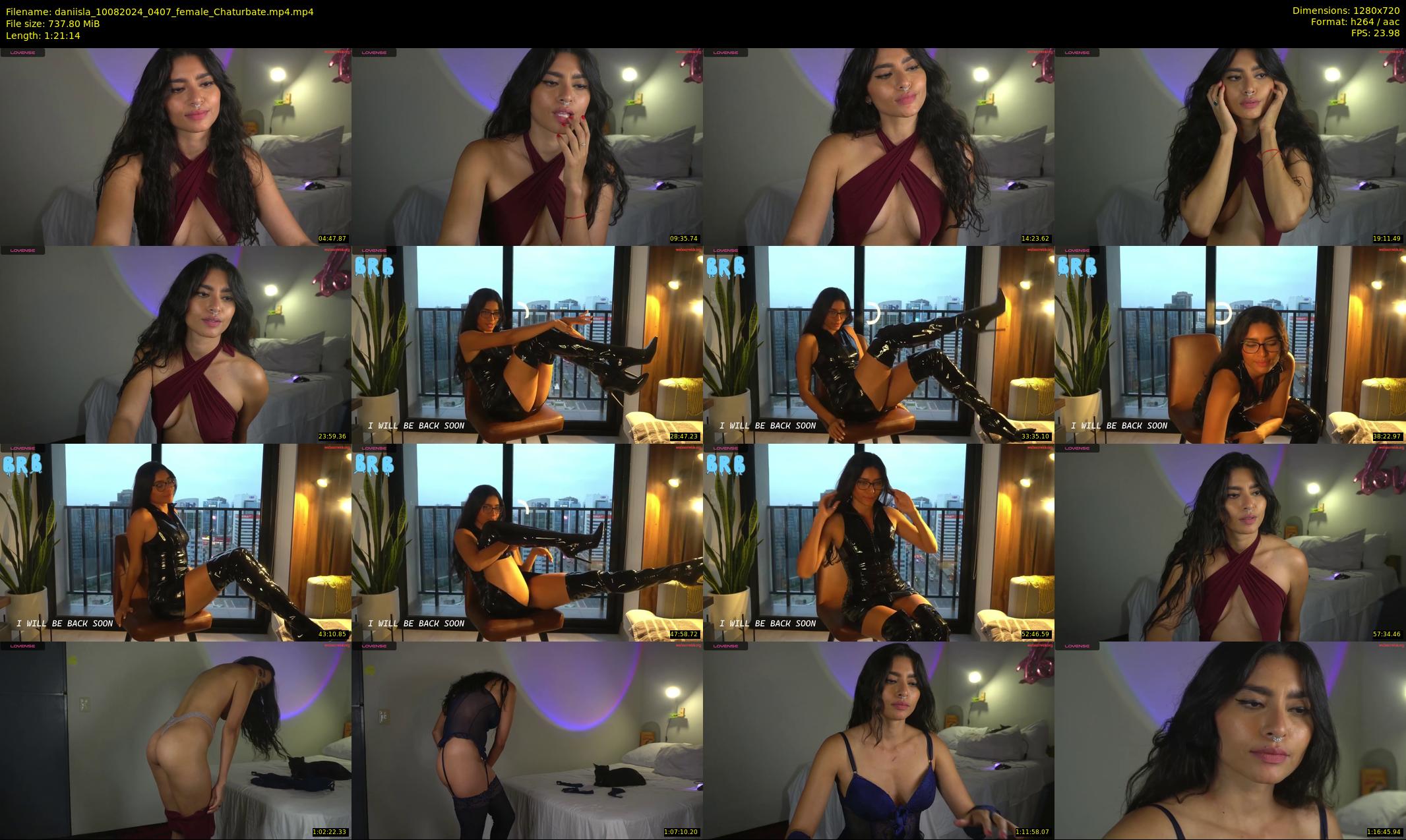 daniisla — 82 minute Chaturbate female cam show recording, 720p, Aug 10, 2024