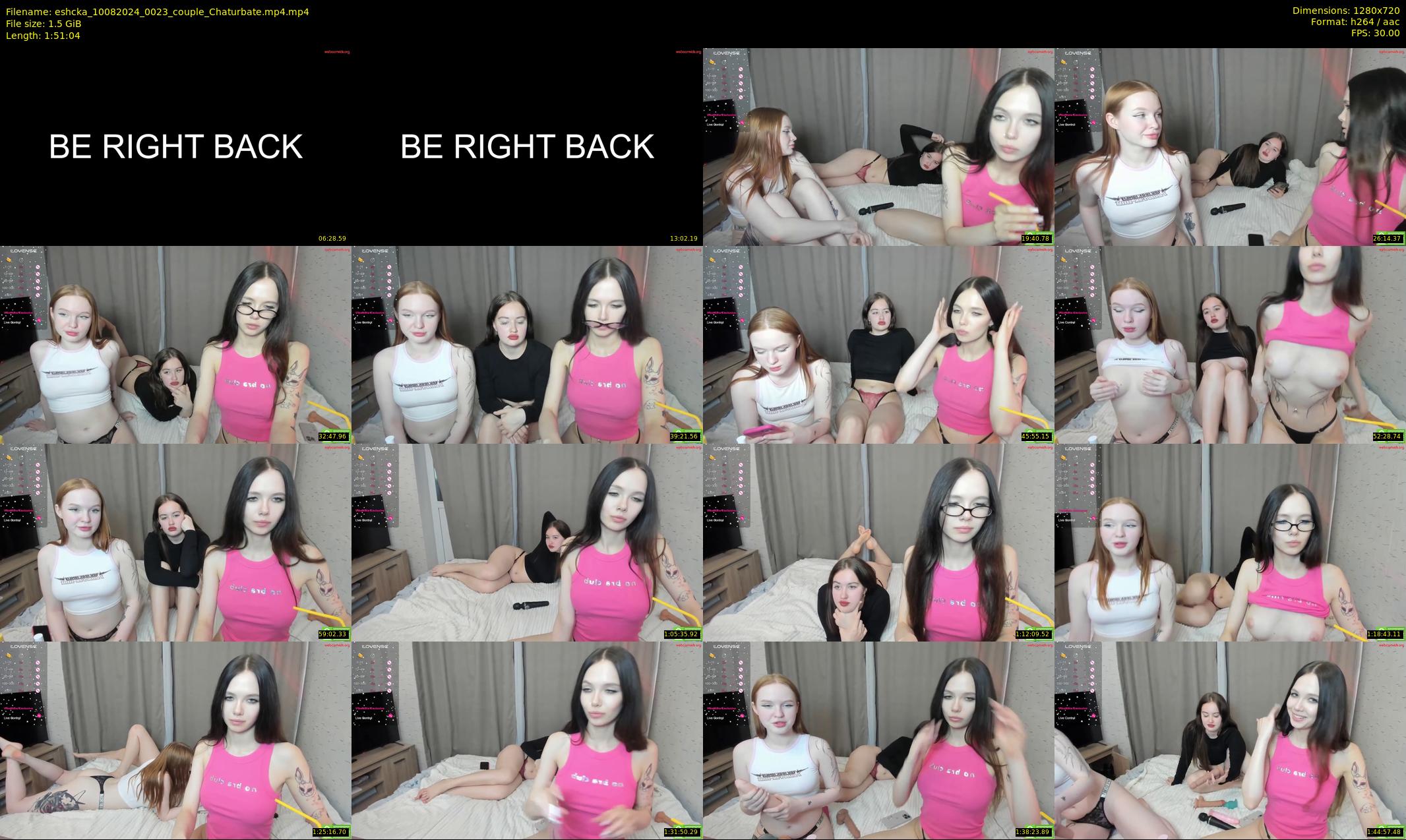 eshcka — 112 minute Chaturbate couple cam show recording, 720p, Aug 10, 2024