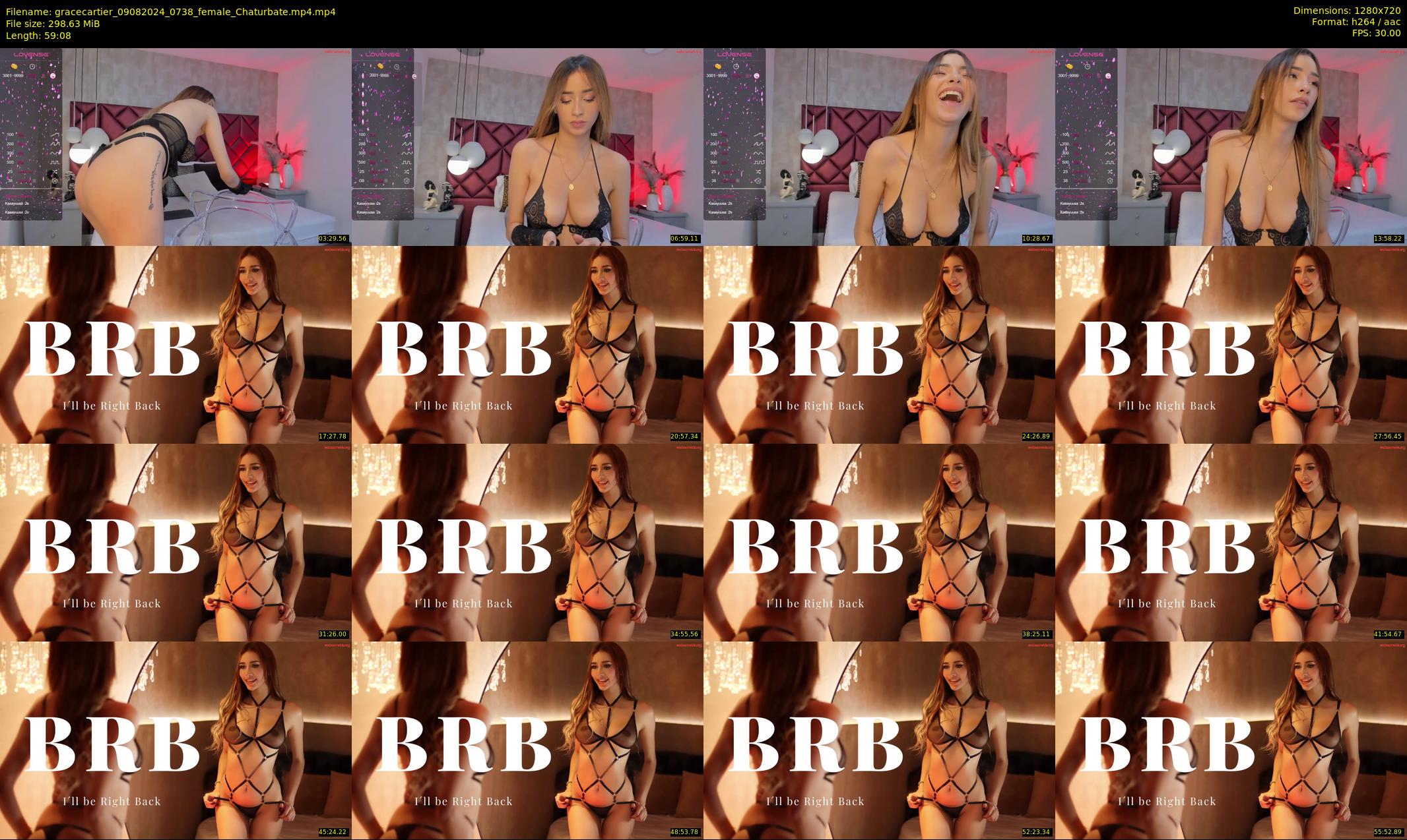 gracecartier — 60 minute Chaturbate female cam show recording, 720p, Aug 9, 2024
