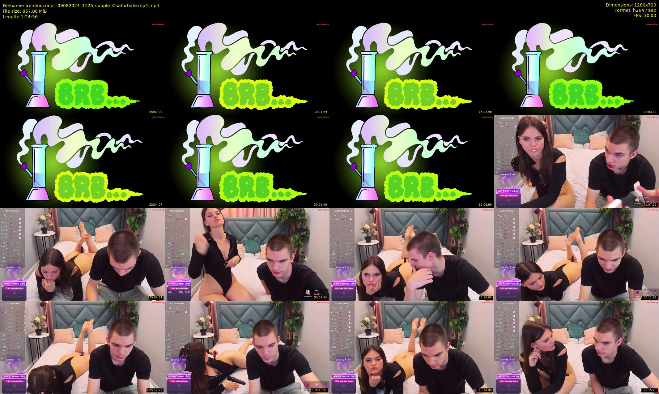 irenendconor — 85 minute Chaturbate couple cam show recording, 720p, Aug 9, 2024