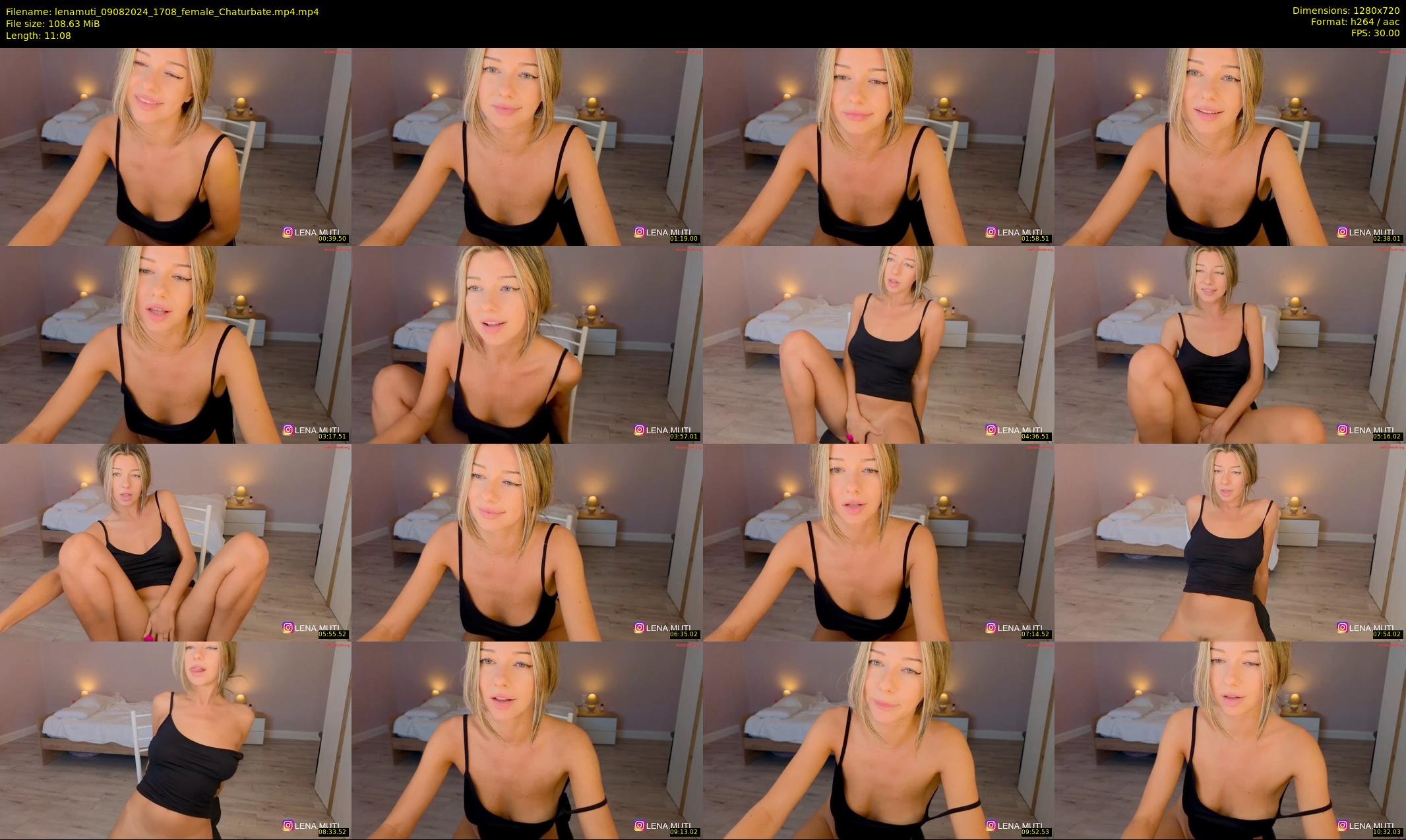 lenamuti — 12 minute Chaturbate female cam show recording, 720p, Aug 9, 2024