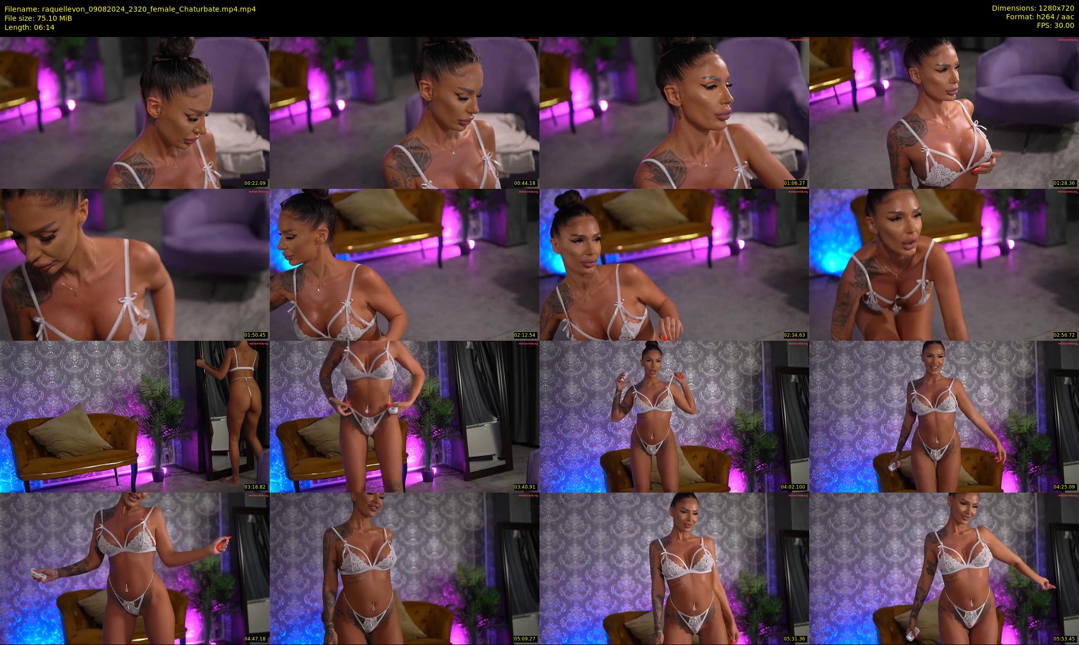 raquellevon — 7 minute Chaturbate female cam show recording, 720p, Aug 9, 2024