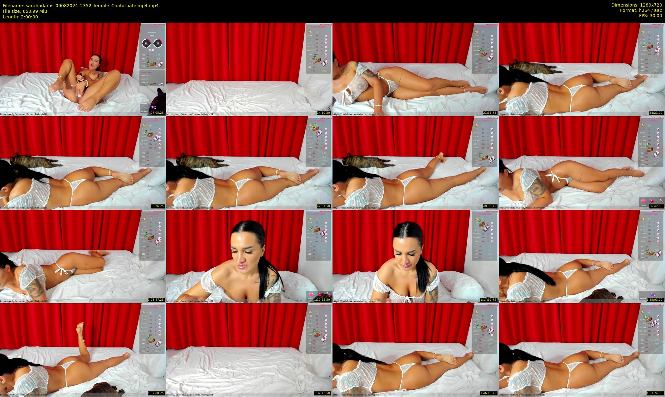 sarahadams — 120 minute Chaturbate female cam show recording, 720p, Aug 9, 2024