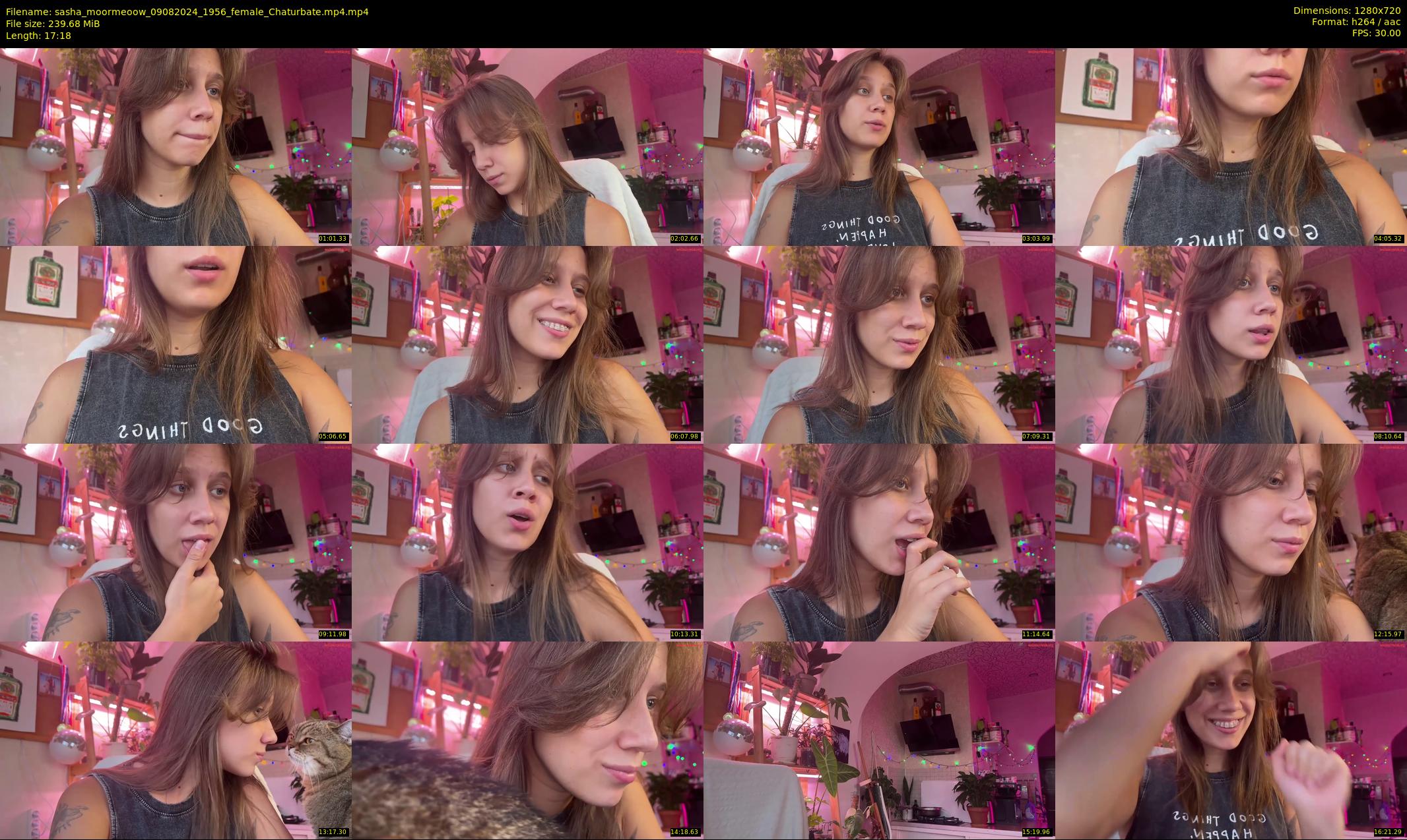 sasha_moormeoow — 18 minute Chaturbate female cam show recording, 720p, Aug 9, 2024