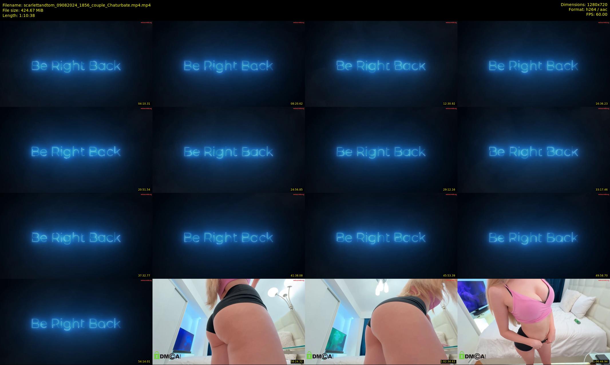 scarlettandtom — 71 minute Chaturbate couple cam show recording, 720p, Aug 9, 2024