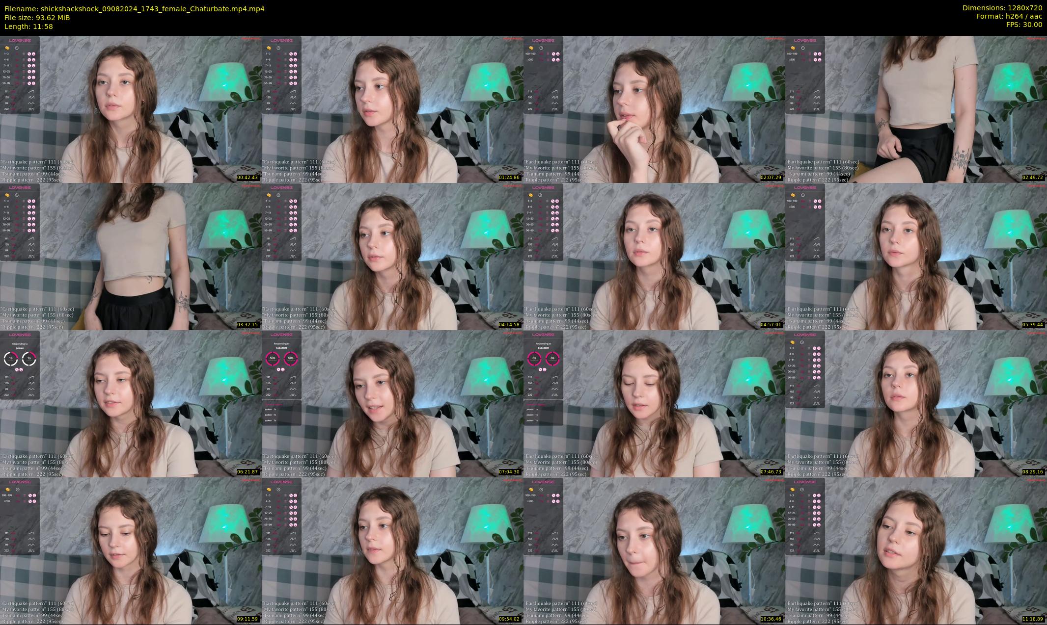shickshackshock — 12 minute Chaturbate female cam show recording, 720p, Aug 9, 2024