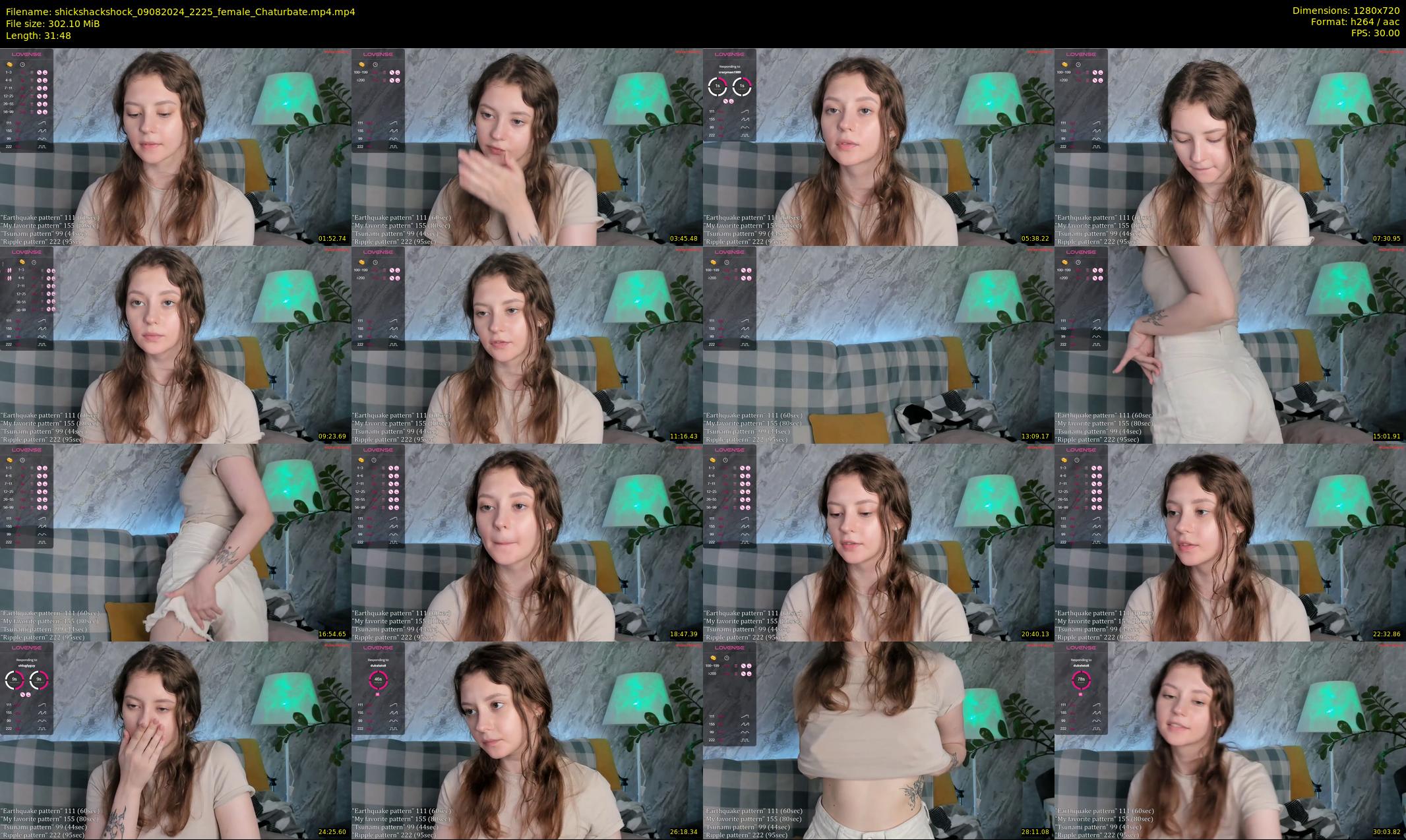 shickshackshock — 32 minute Chaturbate female cam show recording, 720p, Aug 9, 2024