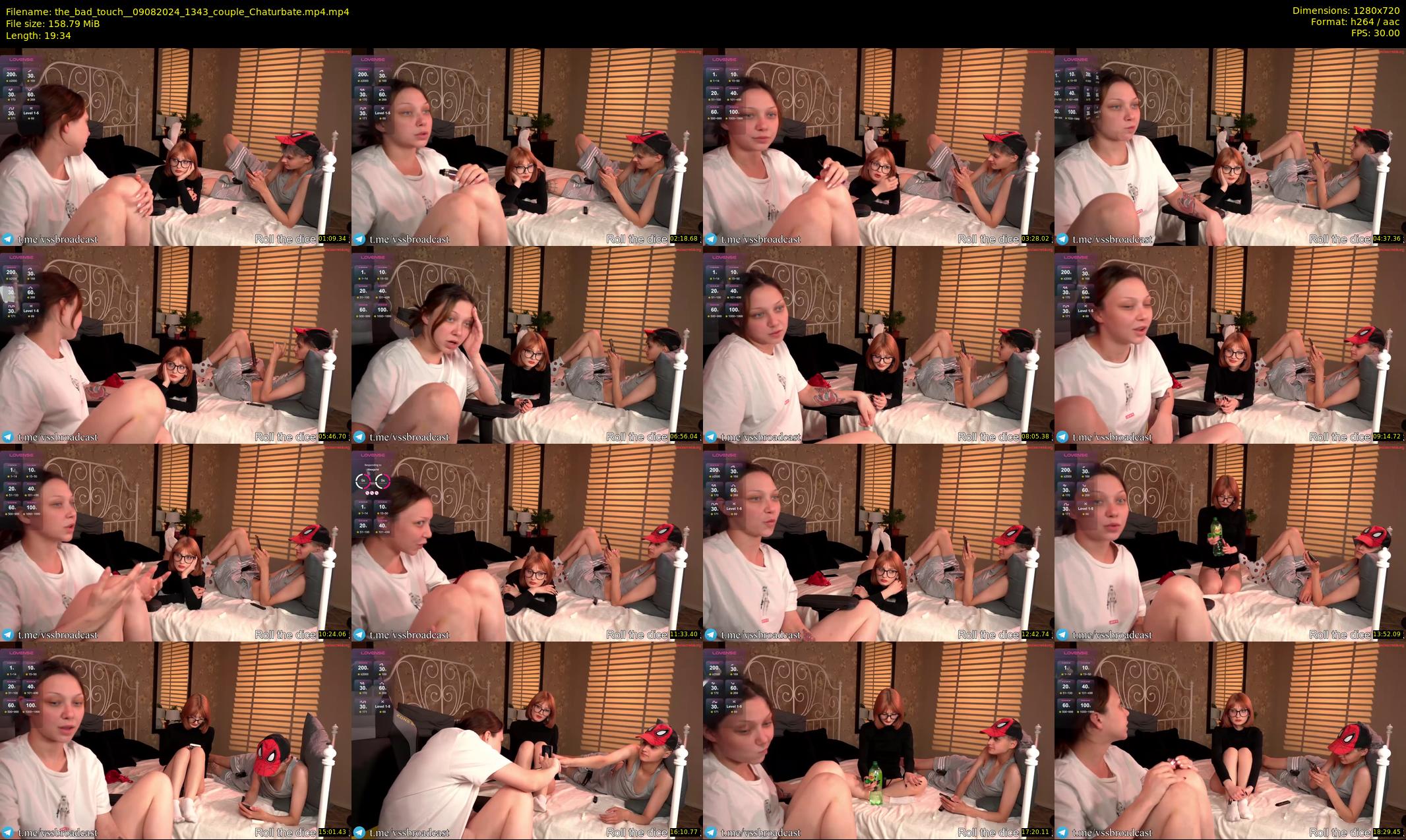 the_bad_touch_ — 20 minute Chaturbate couple cam show recording, 720p, Aug 9, 2024