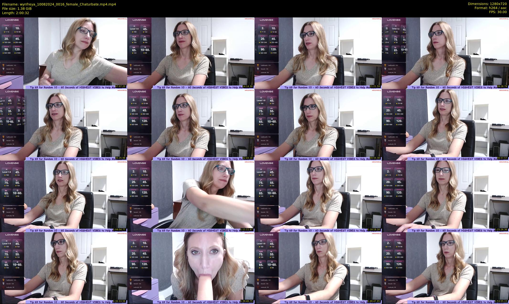 wynfreya — 121 minute Chaturbate female cam show recording, 720p, Aug 10, 2024