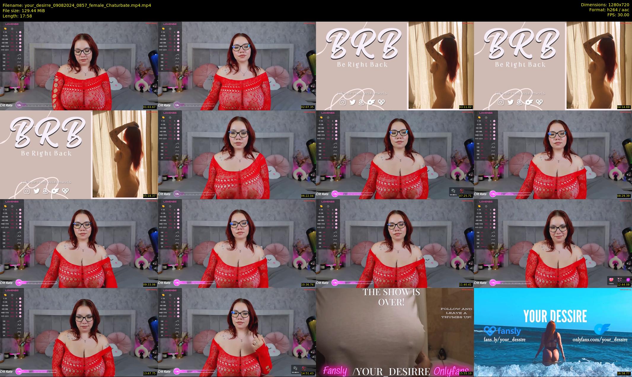 your_desirre — 18 minute Chaturbate female cam show recording, 720p, Aug 9, 2024