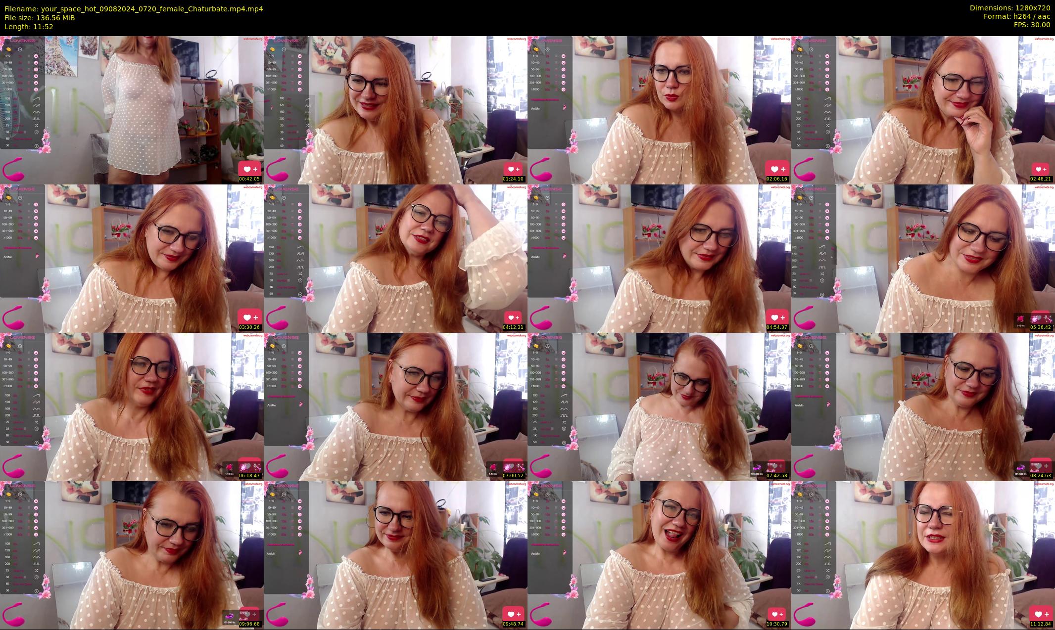 your_space_hot — 12 minute Chaturbate female cam show recording, 720p, Aug 9, 2024