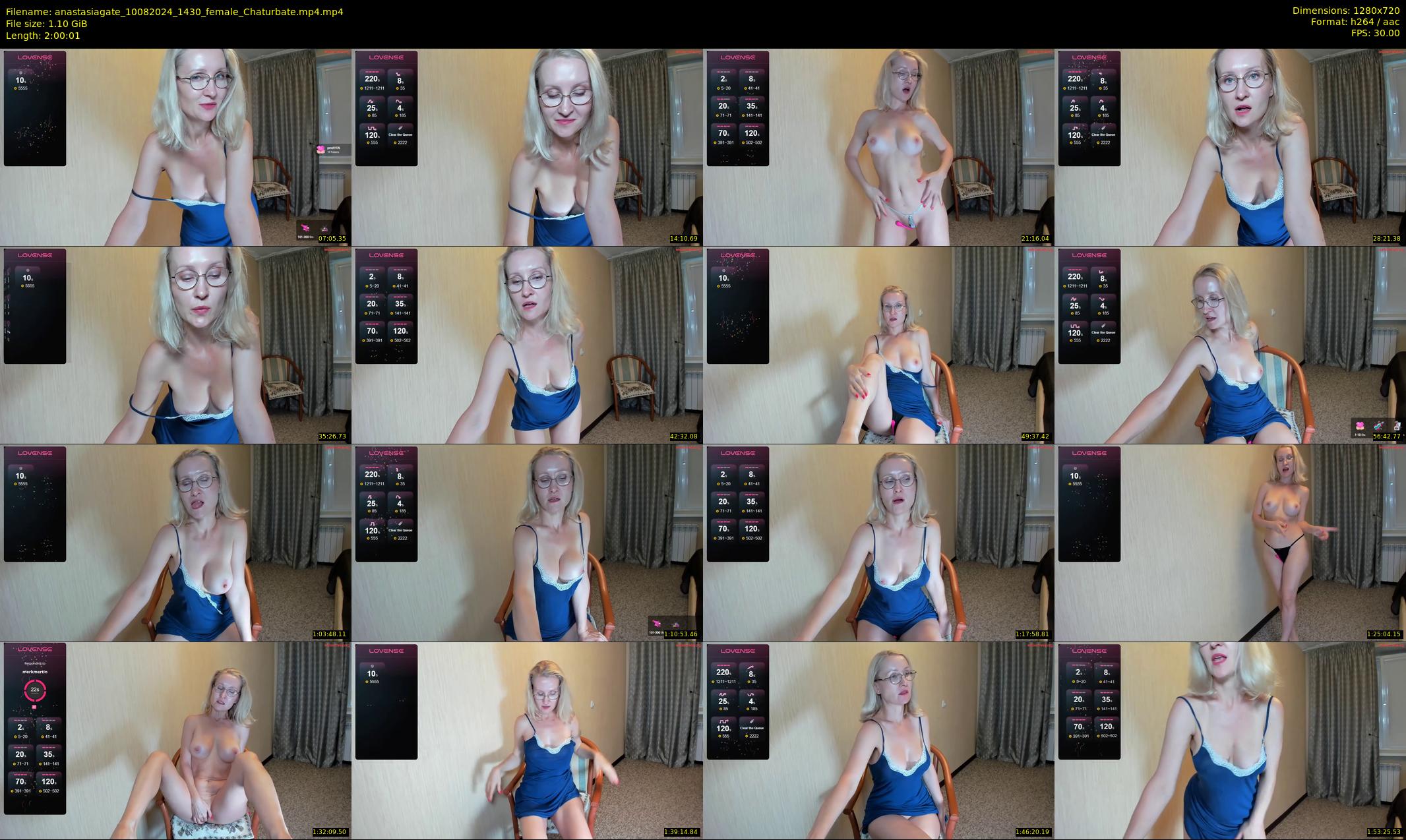 anastasiagate — 121 minute Chaturbate female cam show recording, 720p, Aug 10, 2024