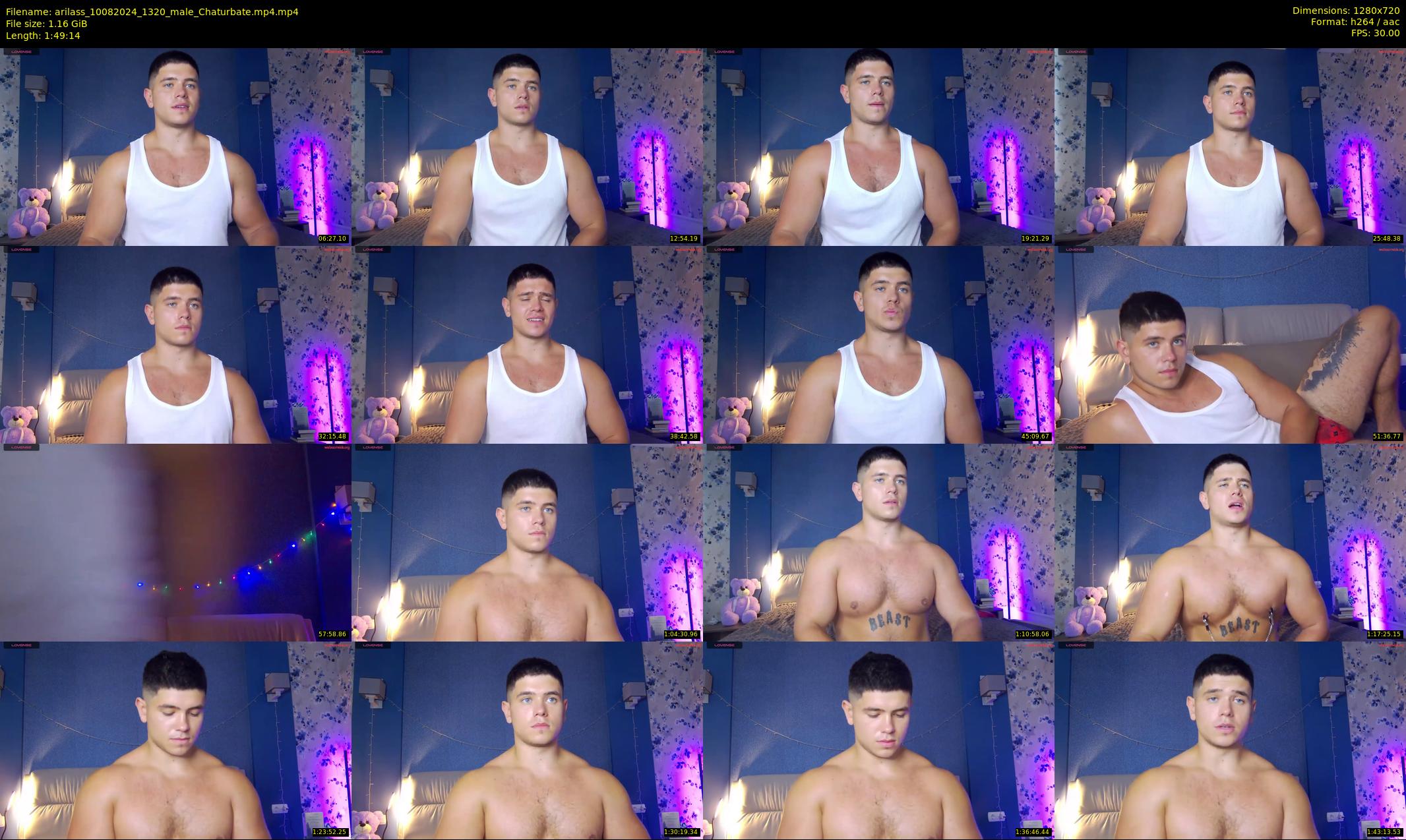 arilass — 110 minute Chaturbate male cam show recording, 720p, Aug 10, 2024