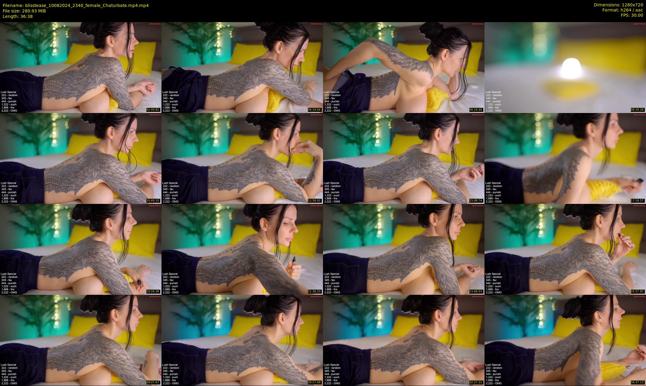 blisstease — 37 minute Chaturbate female cam show recording, 720p, Aug 10, 2024