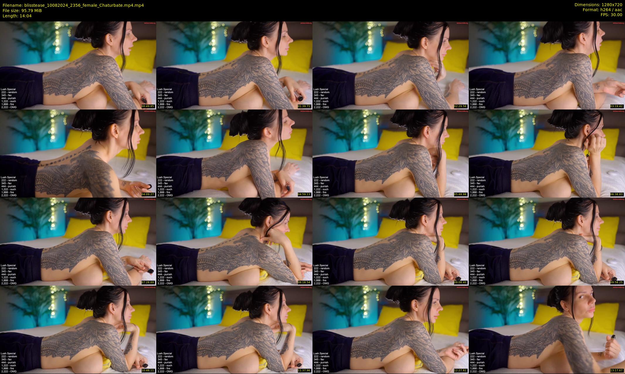 blisstease — 15 minute Chaturbate female cam show recording, 720p, Aug 10, 2024