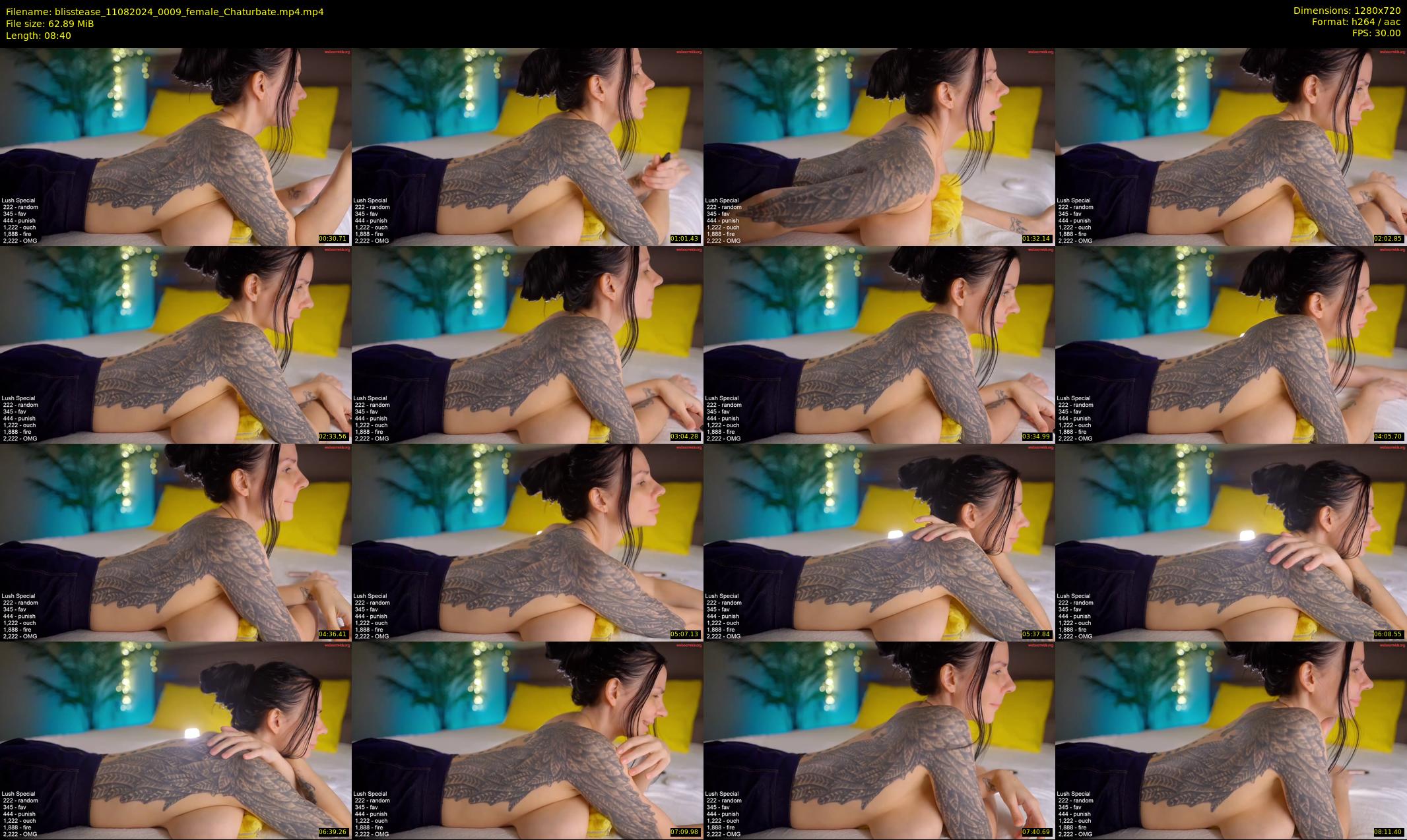 blisstease — 9 minute Chaturbate female cam show recording, 720p, Aug 11, 2024