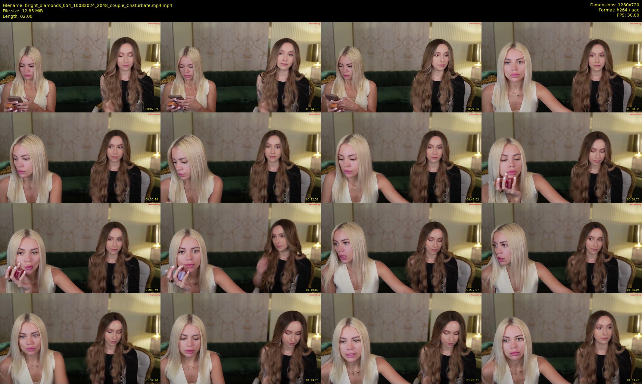 bright_diamonds_054 — 2 minute Chaturbate couple cam show recording, 720p, Aug 10, 2024