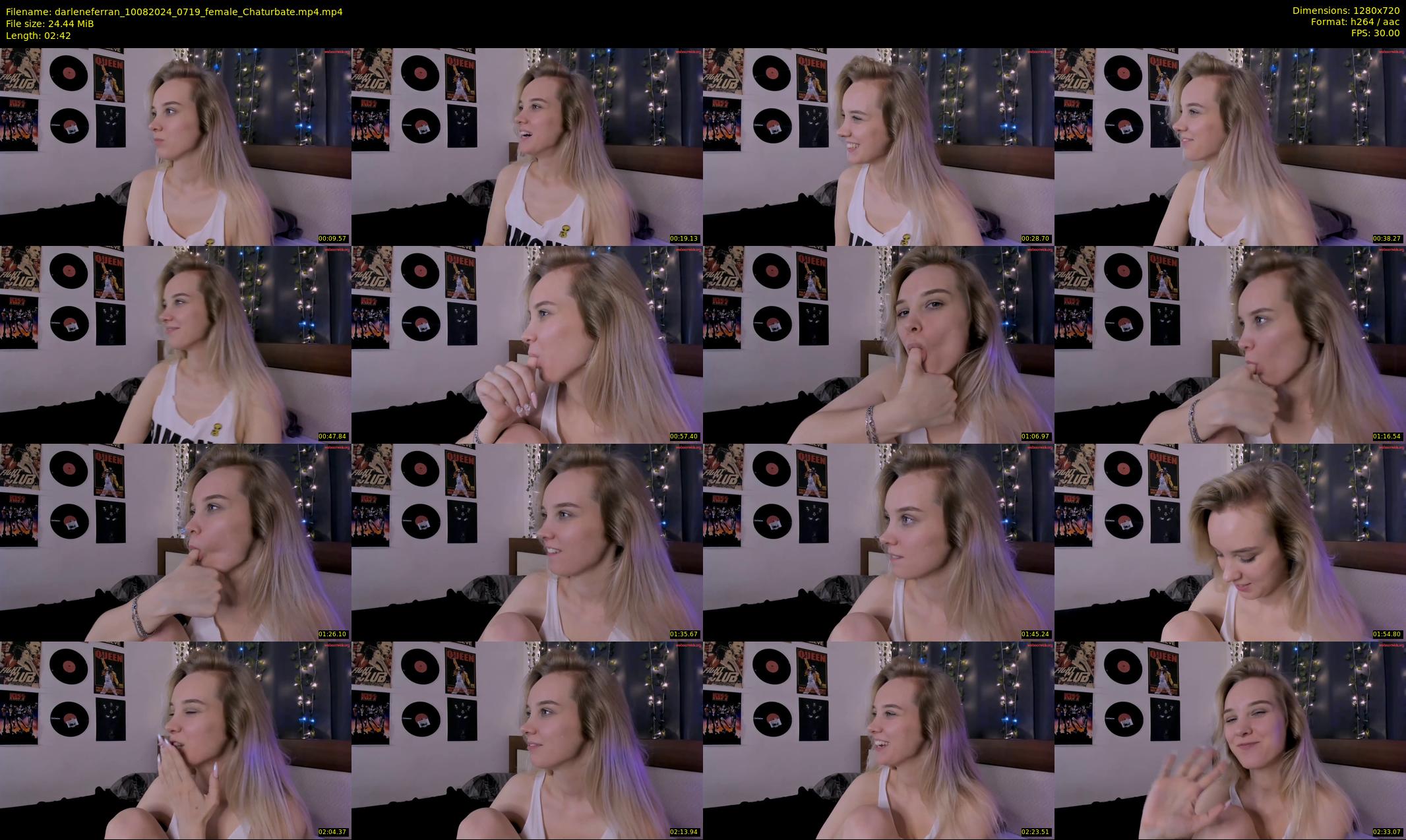 darleneferran — 3 minute Chaturbate female cam show recording, 720p, Aug 10, 2024