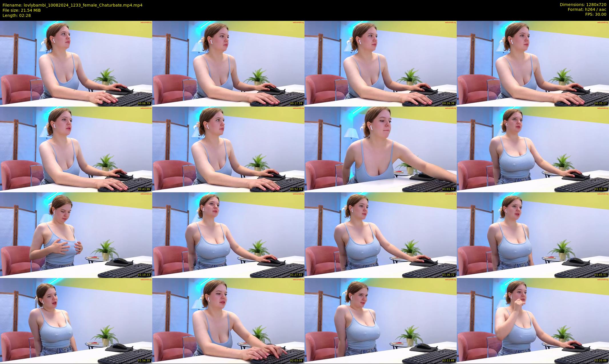 lovlybambi — 3 minute Chaturbate female cam show recording, 720p, Aug 10, 2024