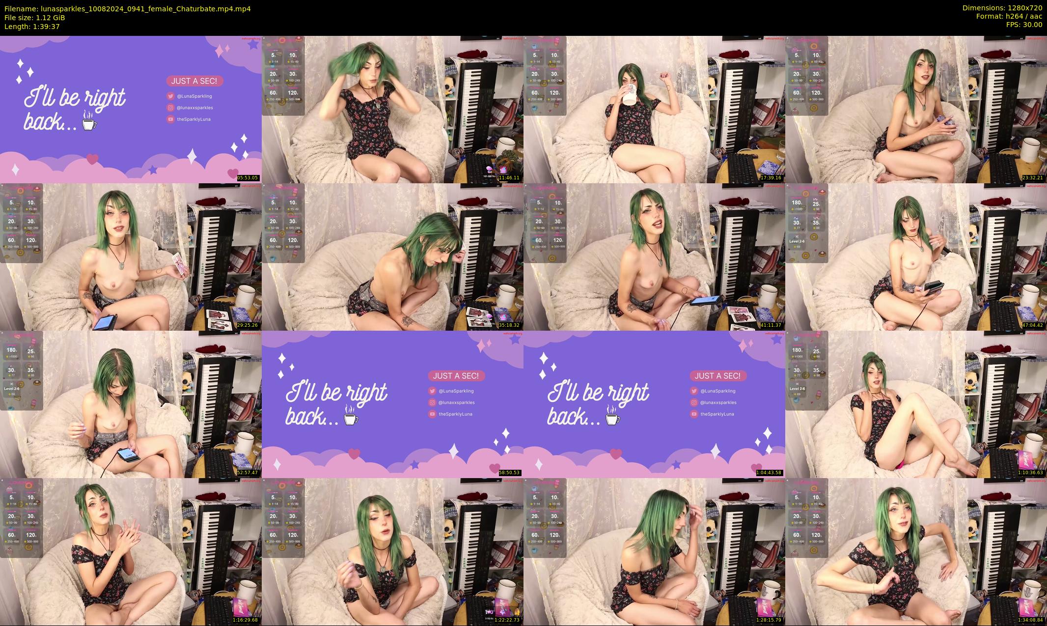 lunasparkles — 100 minute Chaturbate female cam show recording, 720p, Aug 10, 2024