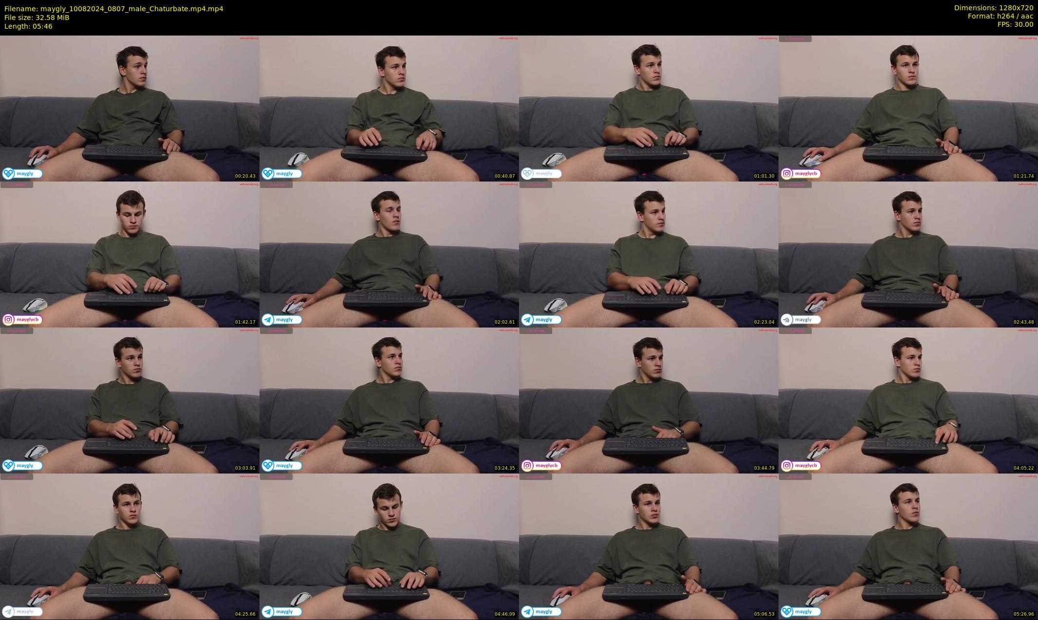 maygly — 6 minute Chaturbate male cam show recording, 720p, Aug 10, 2024