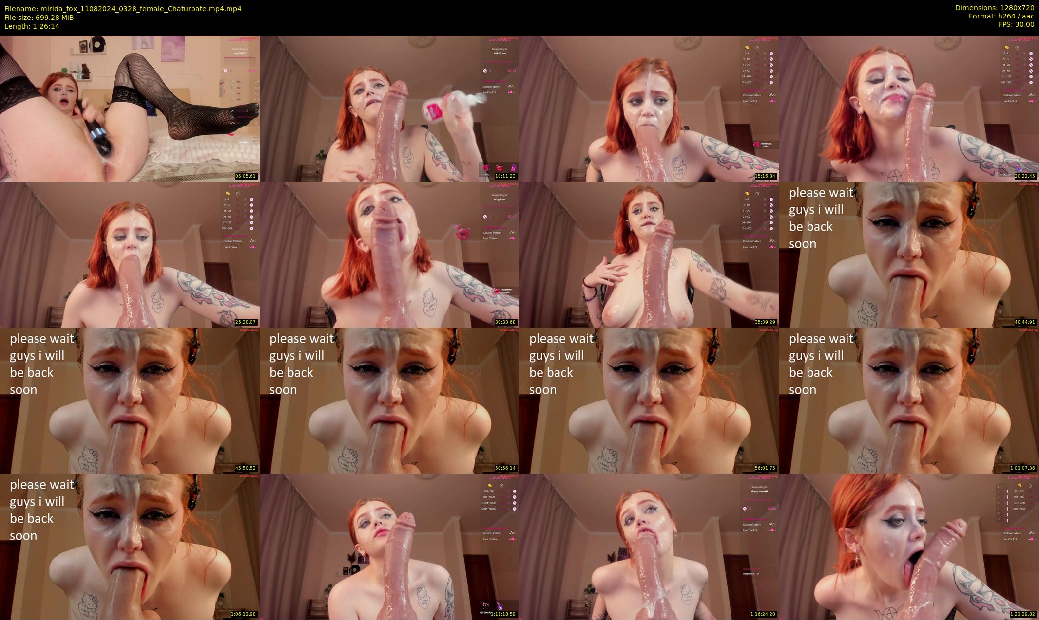 mirida_fox — 87 minute Chaturbate female cam show recording, 720p, Aug 11, 2024