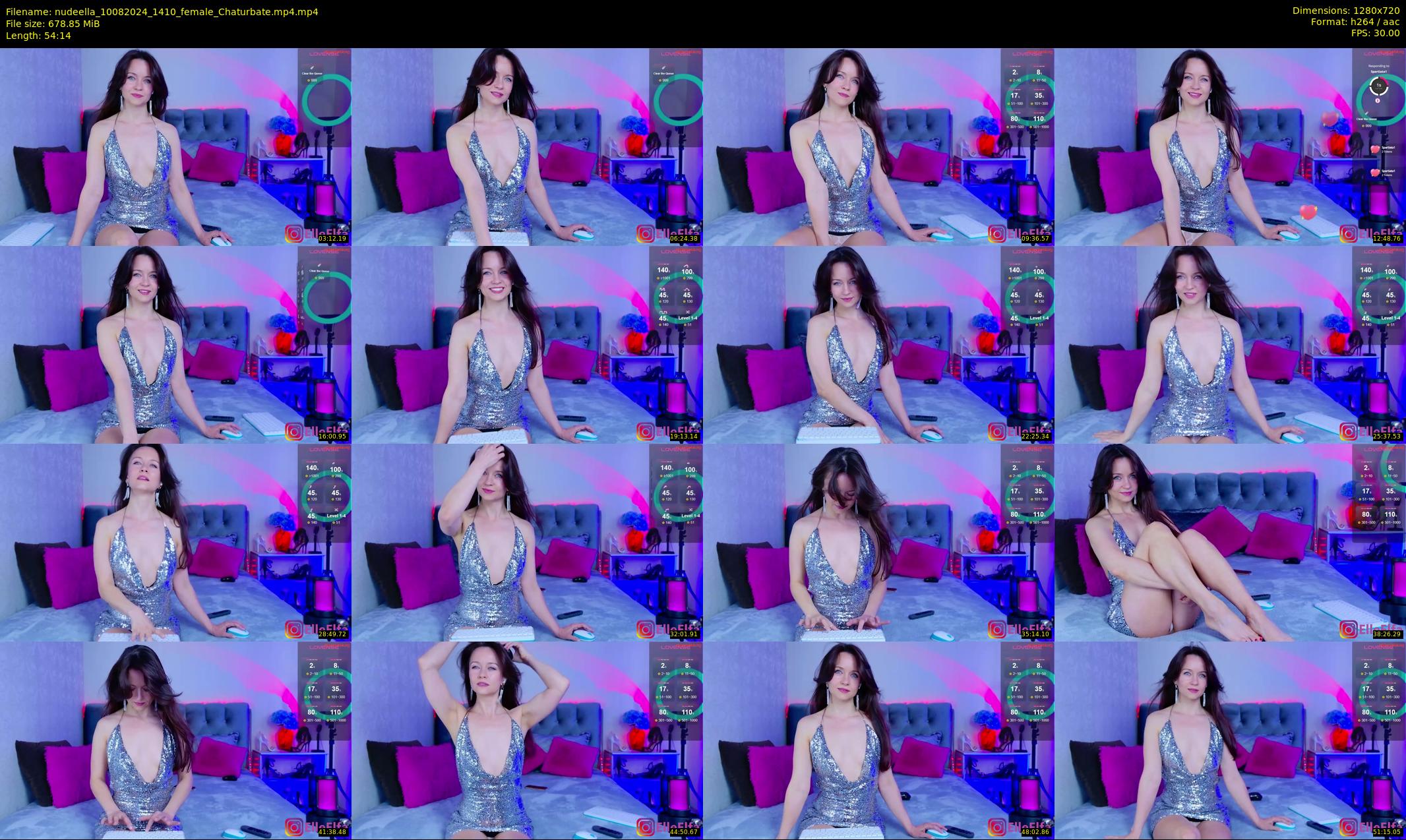 nudeella — 55 minute Chaturbate female cam show recording, 720p, Aug 10, 2024