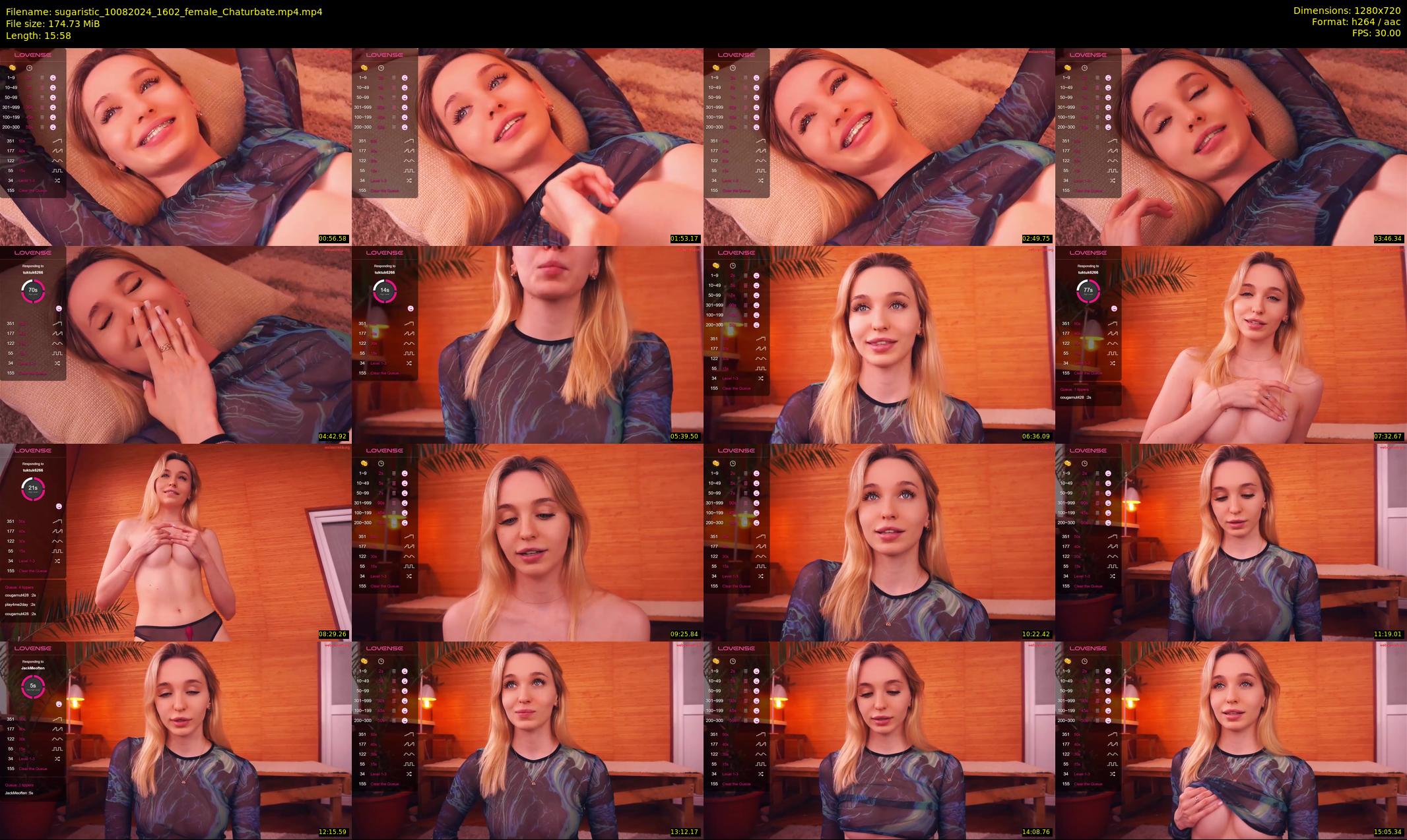 sugaristic — 16 minute Chaturbate female cam show recording, 720p, Aug 10, 2024